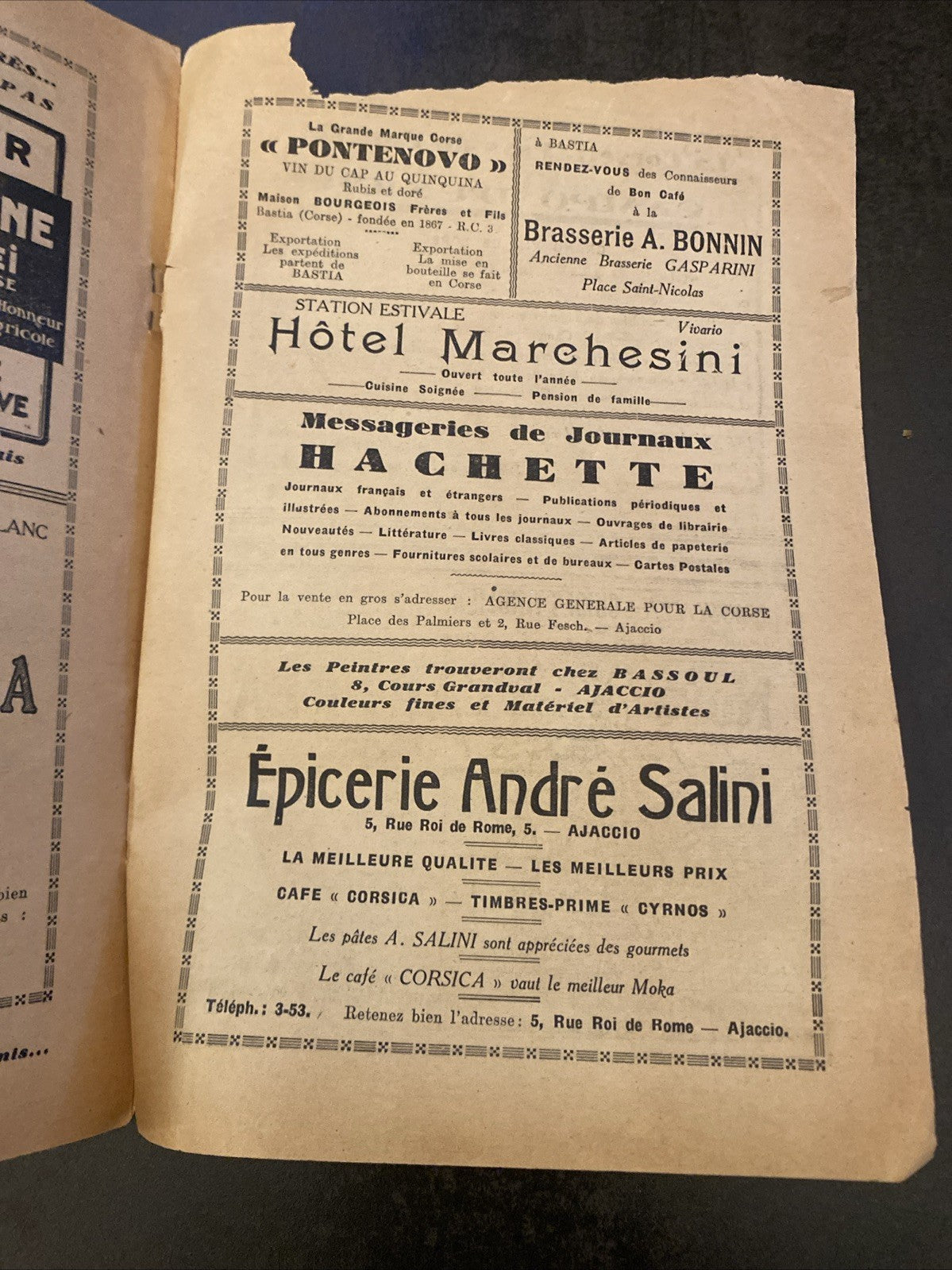 Revue ancienne “La Corse Touristique” – Ajaccio – années 1920/30 (n°88)