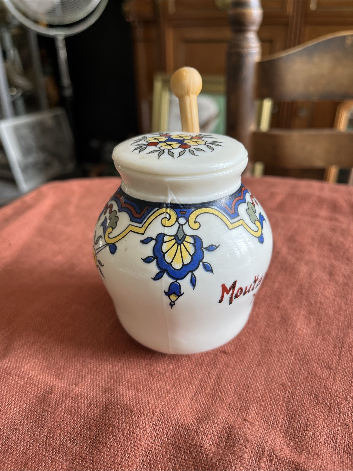 Ancien Pot A Moutarde Bocquet Yvetot 1735