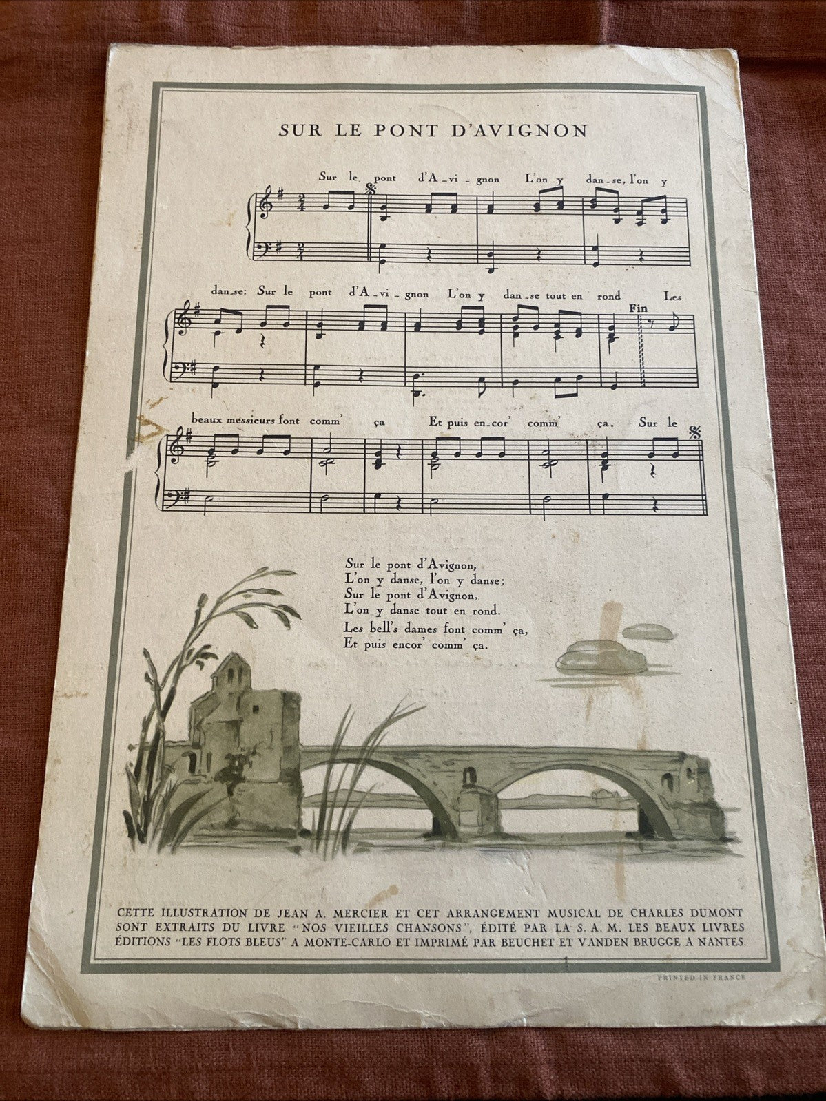 Menu Du Paquebot « Liberté » Du Samedi 12 Novembre 1955