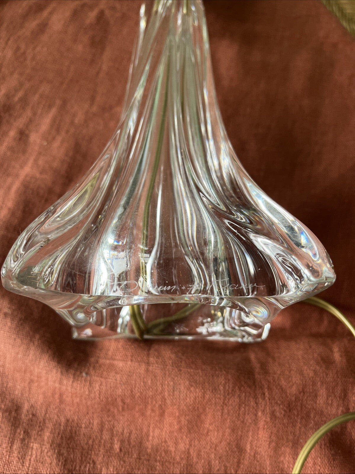 Pied De Lampe En Cristal Daum France