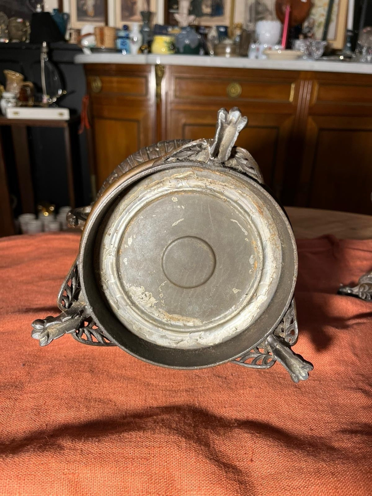Paire de grandes lampes anciennes Napoléon III