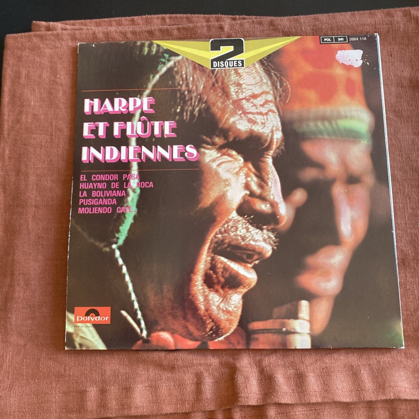 Vinyle 33T Harpe et flûte indiennes Polydor double album vintage