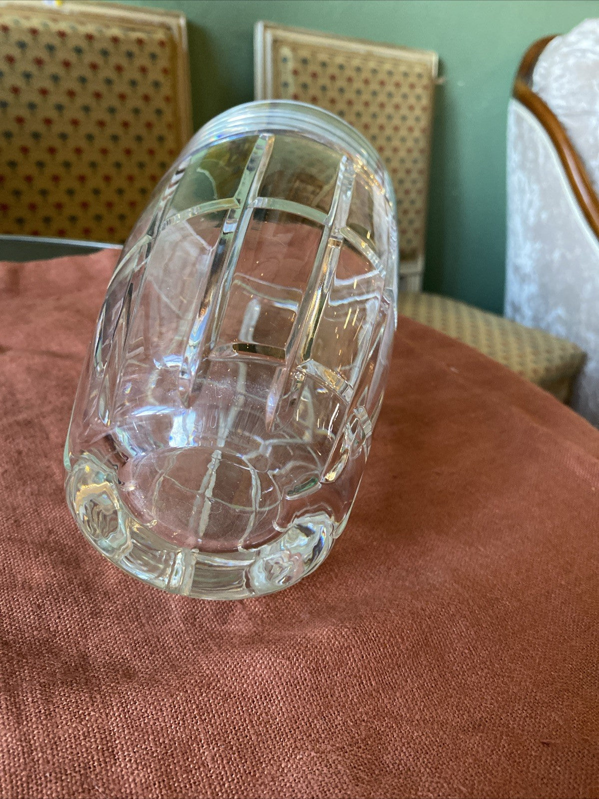 Vase En Cristal De Forme Géométrique