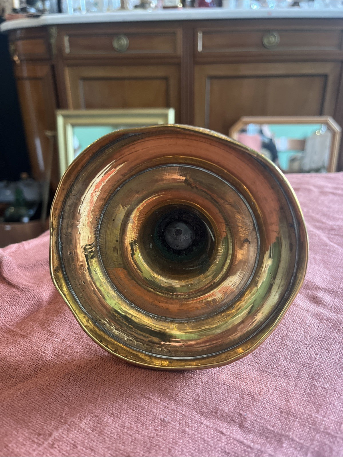 Bougeoir En Bronze Doré