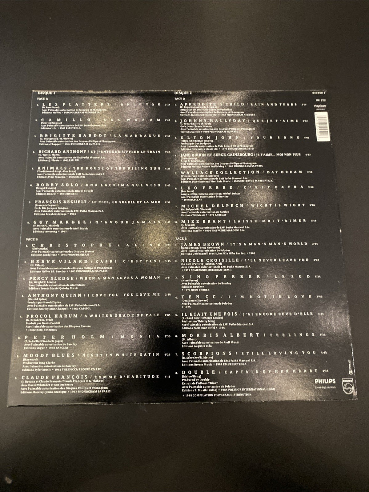 Double vinyle – Les plus grands slows d’été (Europe 2, 2 disques)