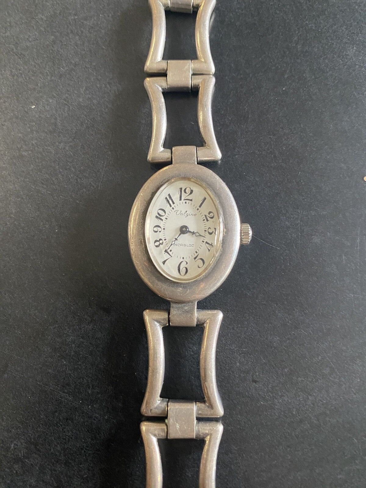 montre femme vintage Argent 800 Valgine Monobloc