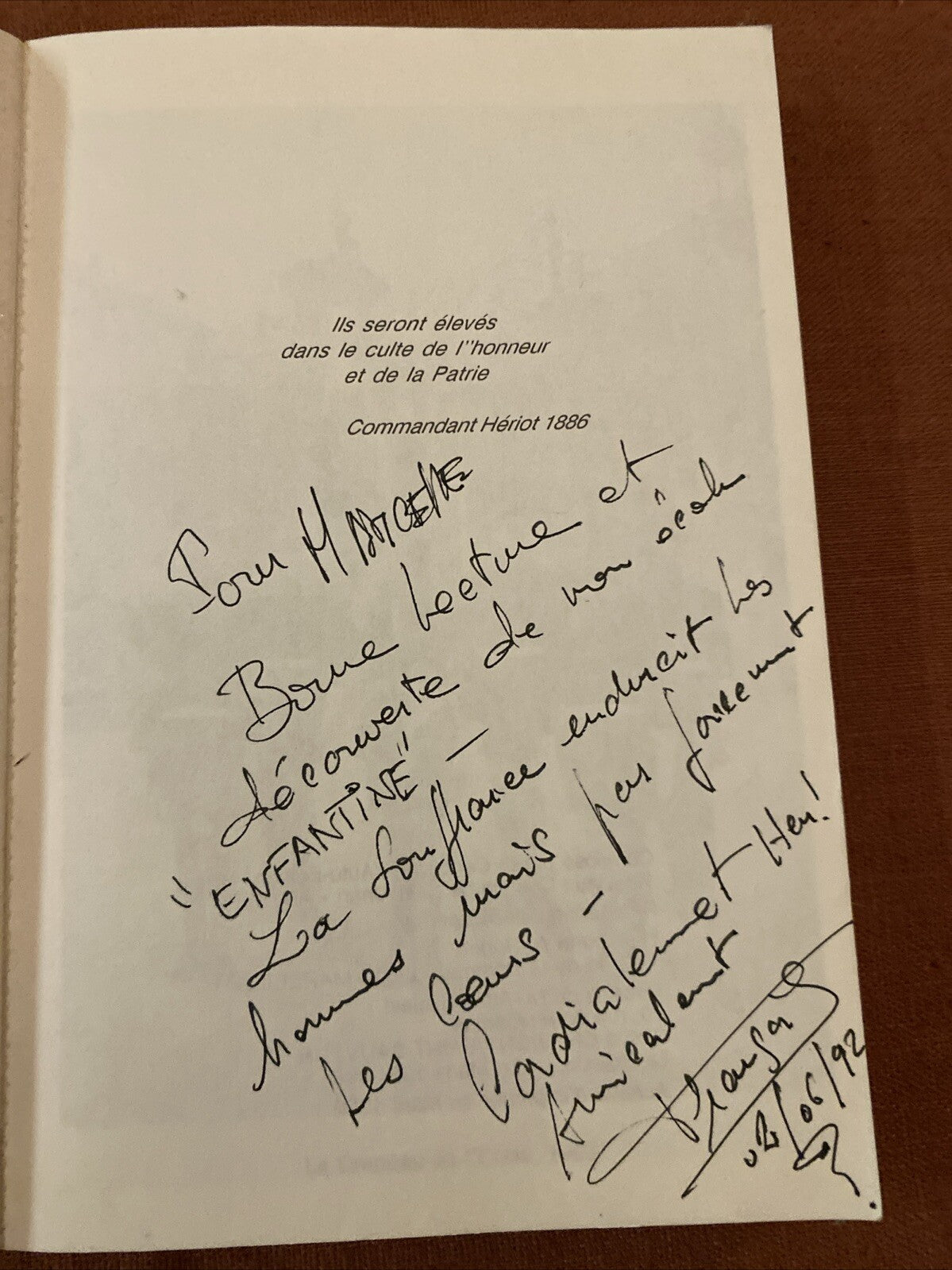 Livre Soldats En Culotte Courte École Militaire Enfantine Heriot Dédicacé.