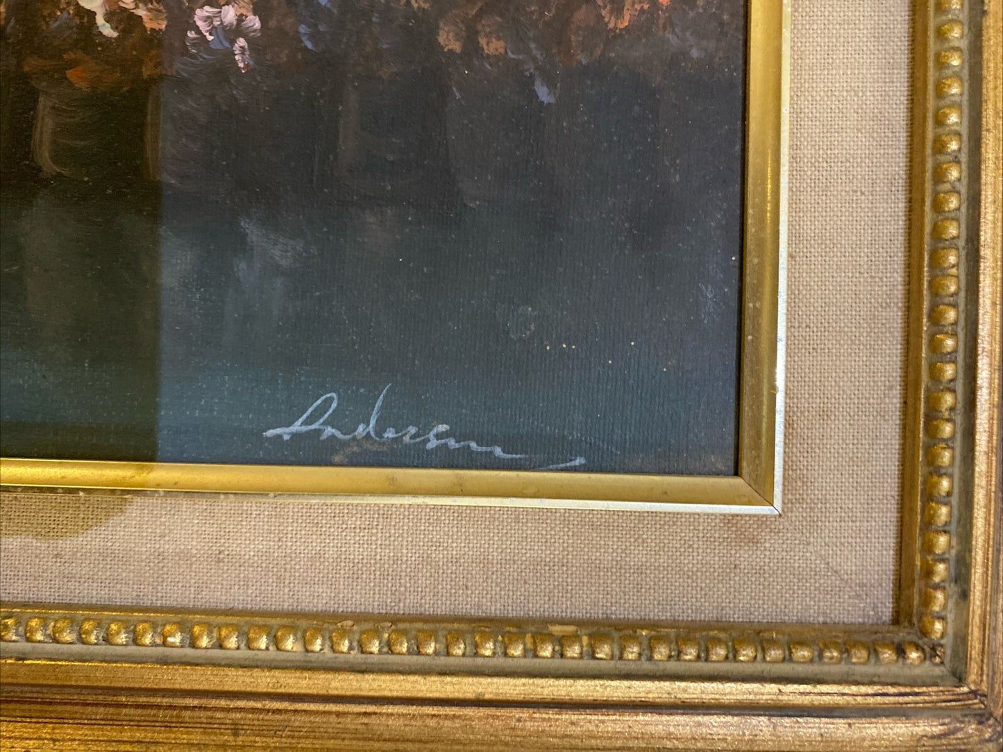 Tableau Ancien Huile Sur Toile Signé Andersen