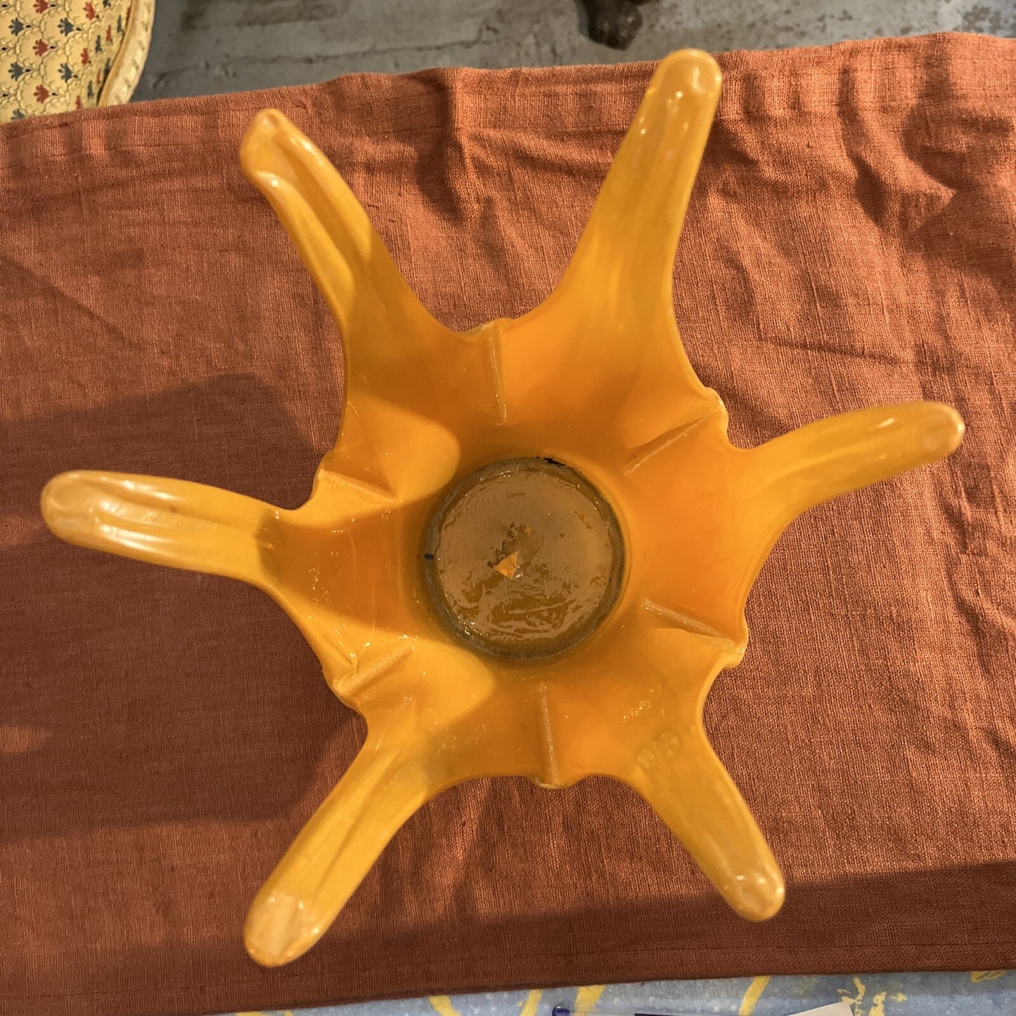 Centre De Table En Verre Orange