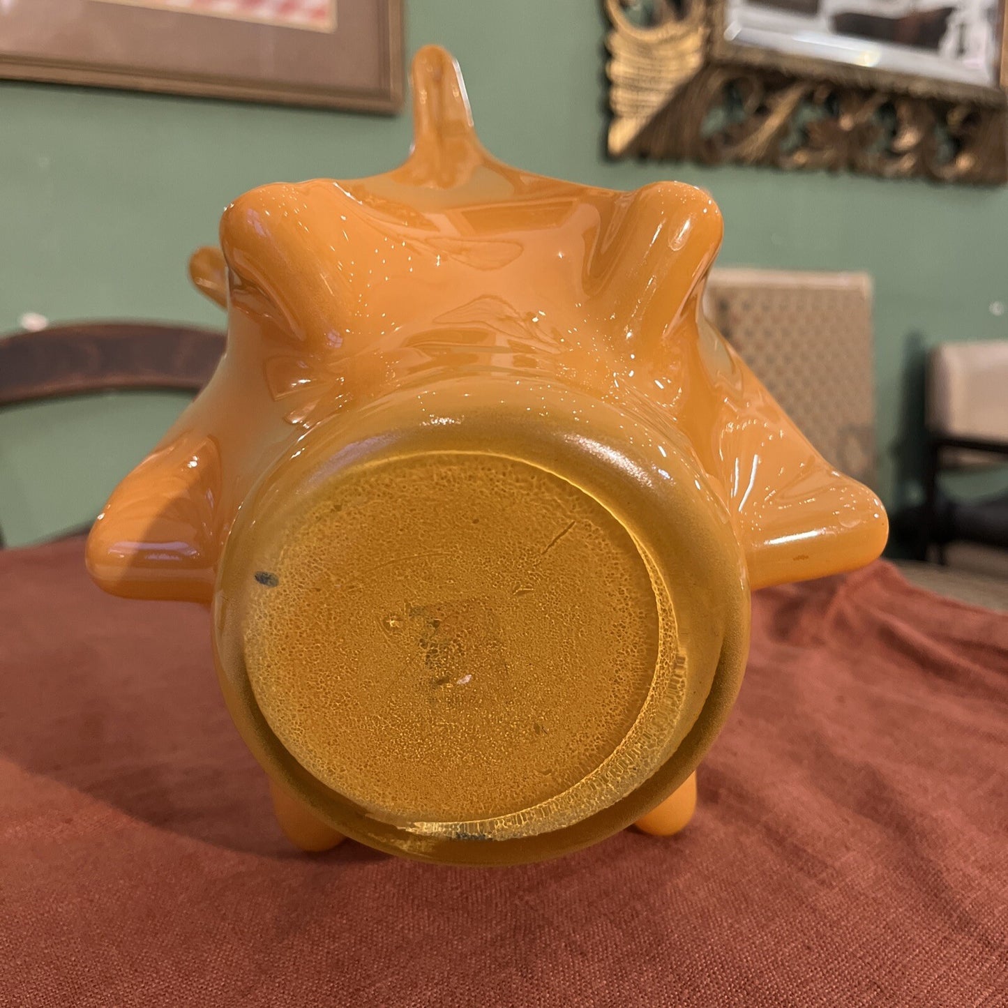 Centre De Table En Verre Orange