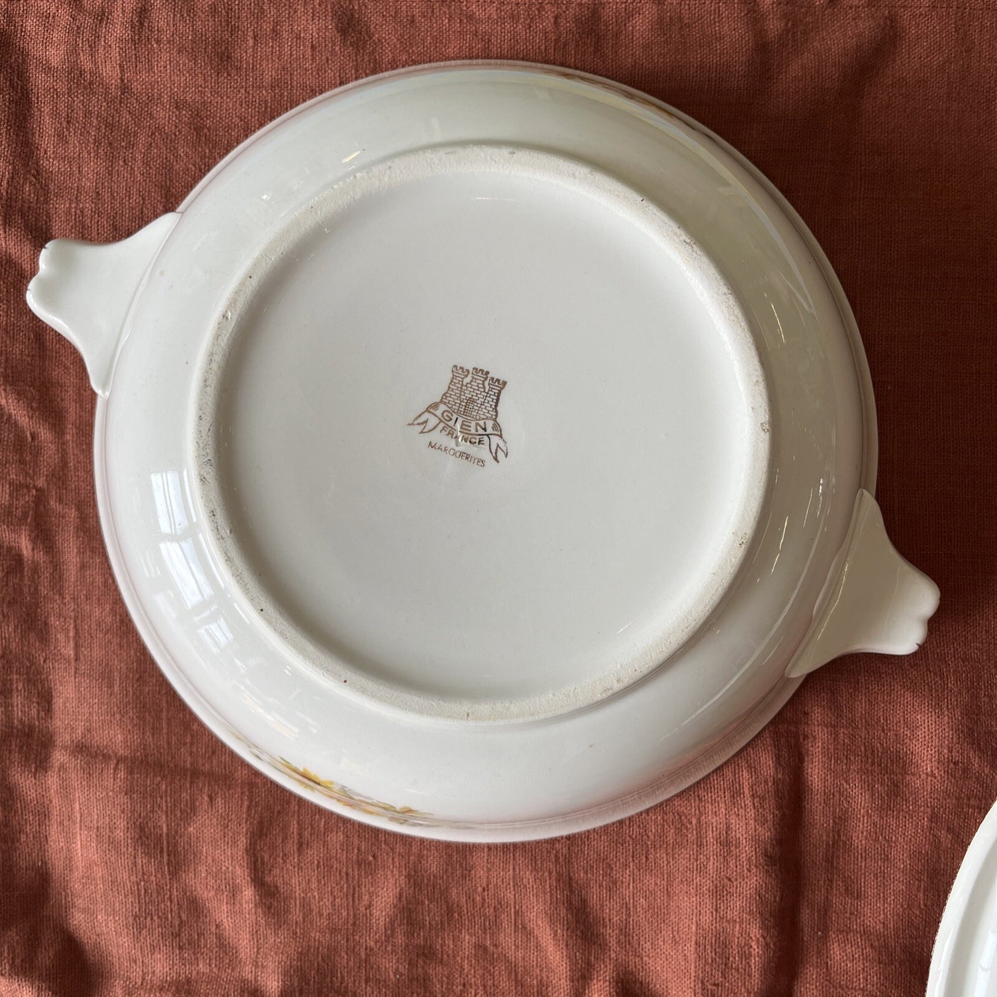 Ancienne Soupière En Porcelaine Gien Marguerites