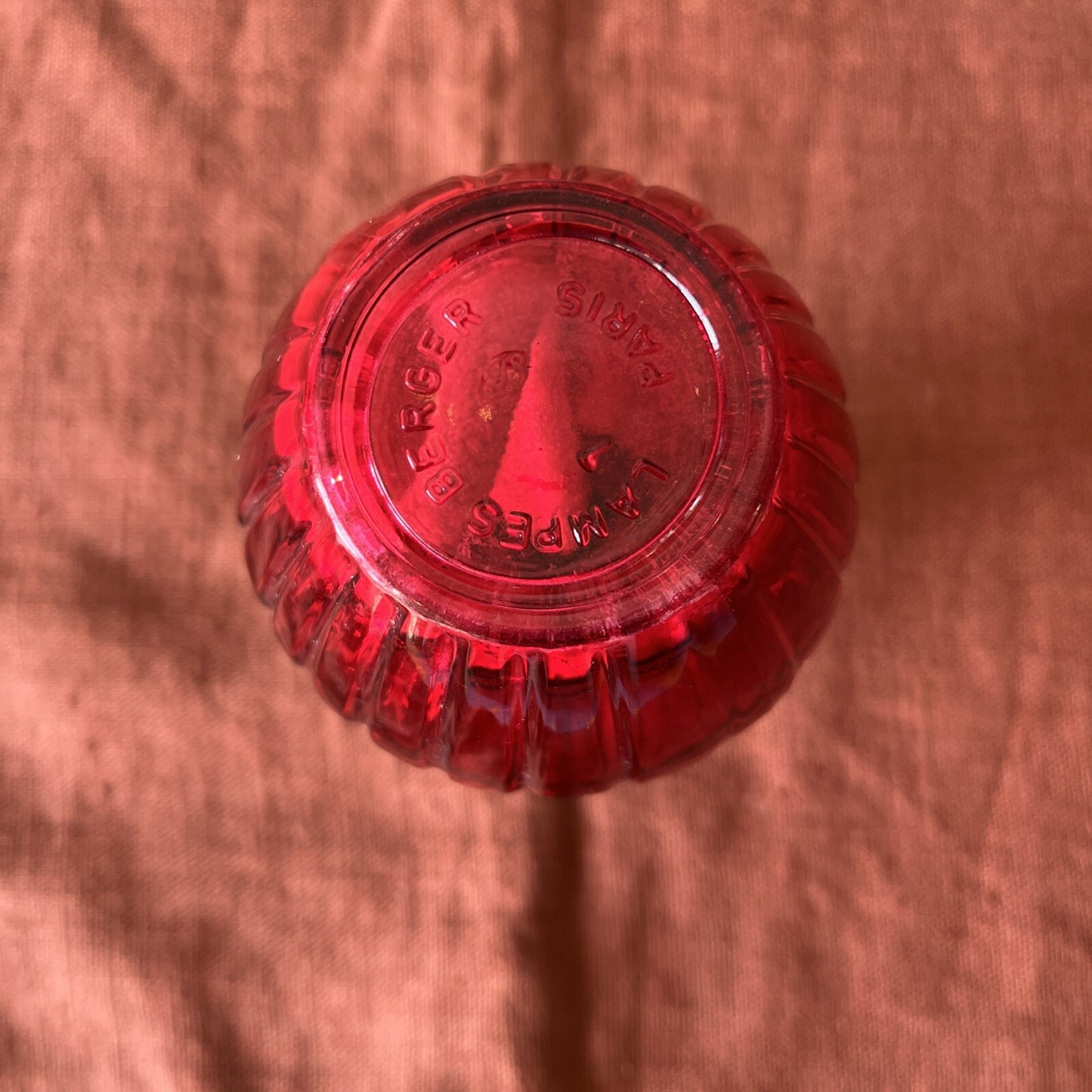 Lampe Berger France Rouge En Verre