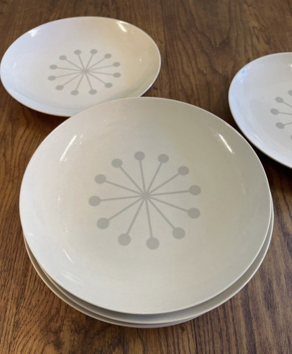 Lot De 6 Assiette En Céramique Bloomingville Grise Modèle Alberte