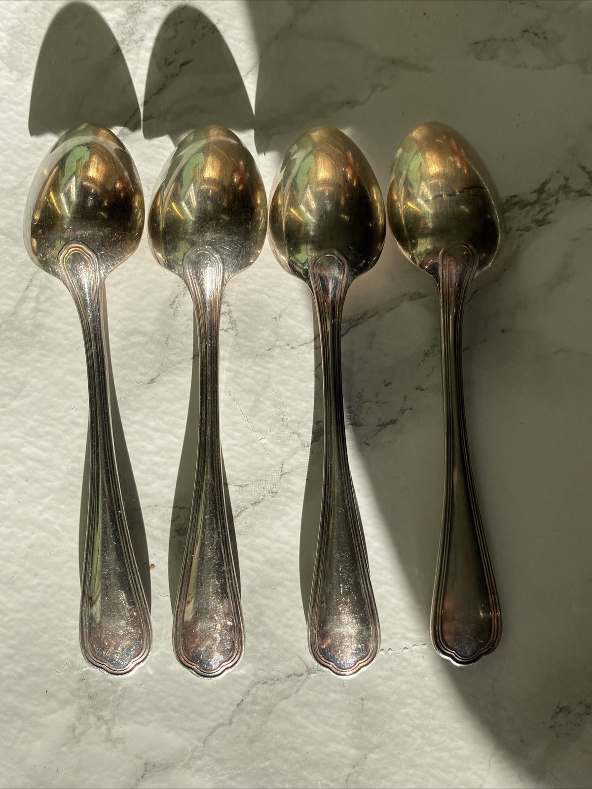 Cuillères x 4 À Café Christofle en métal argenté