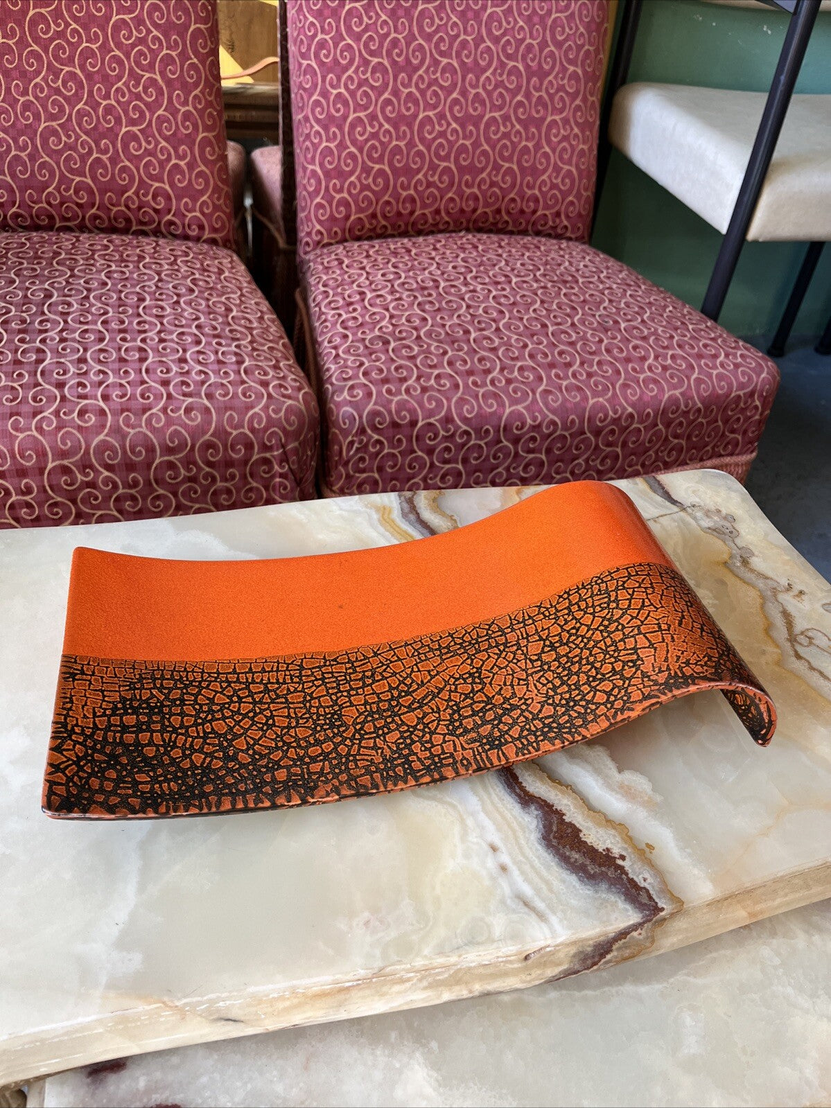 Centre De Table Moderne Orange