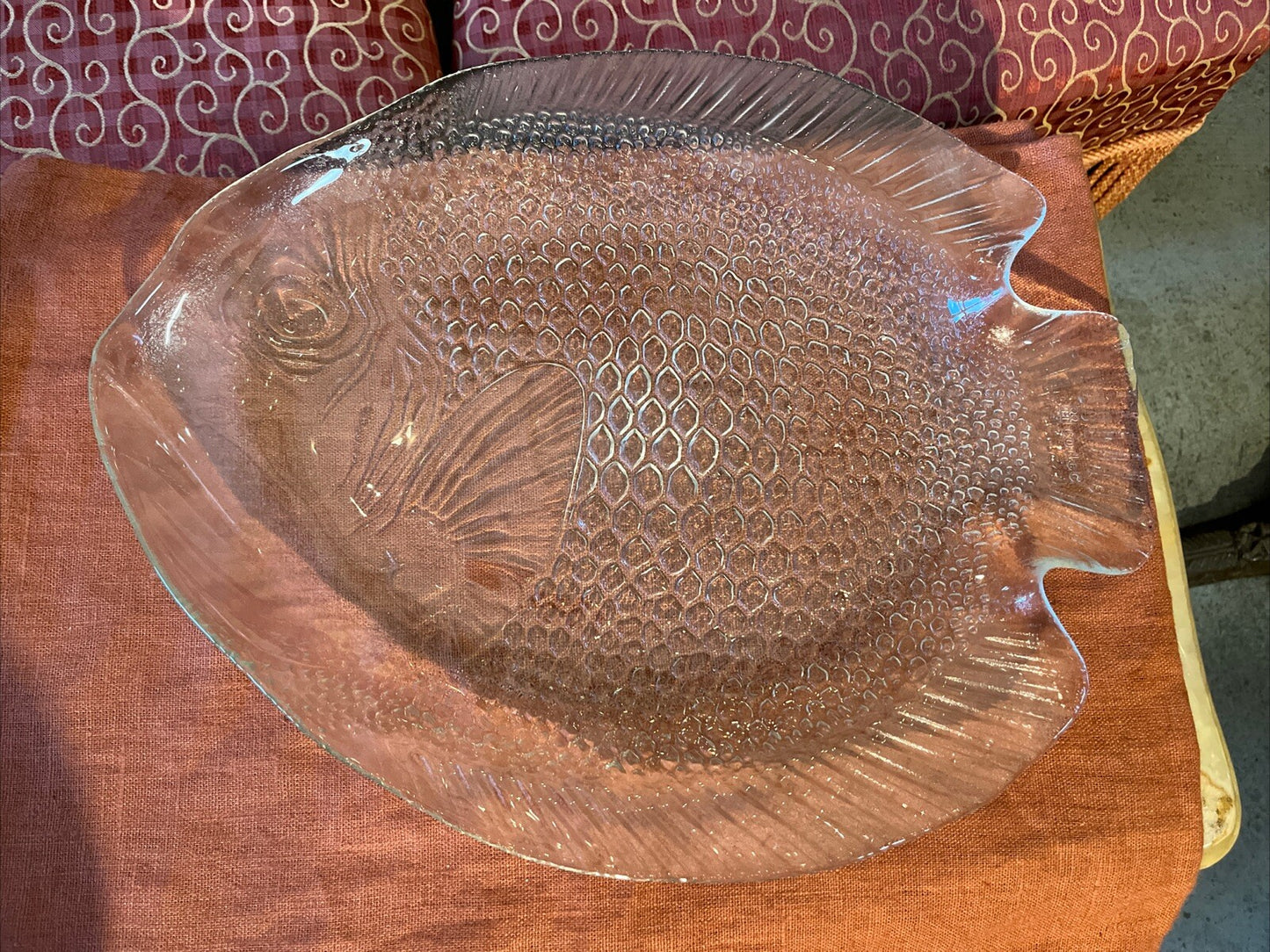 Grand Plat En Verre Forme Poisson Codec