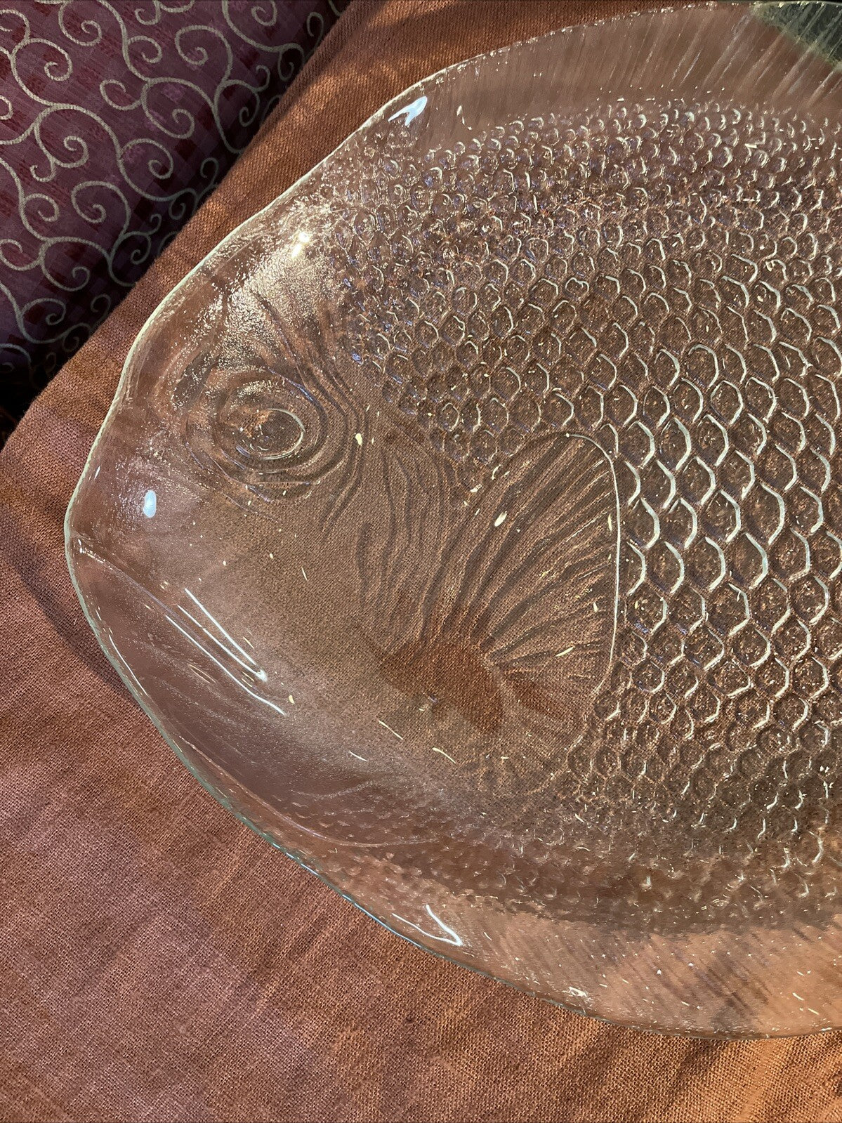 Grand Plat En Verre Forme Poisson Codec