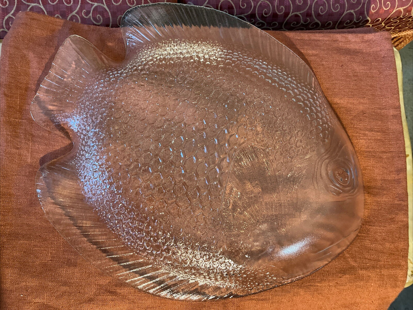 Grand Plat En Verre Forme Poisson Codec