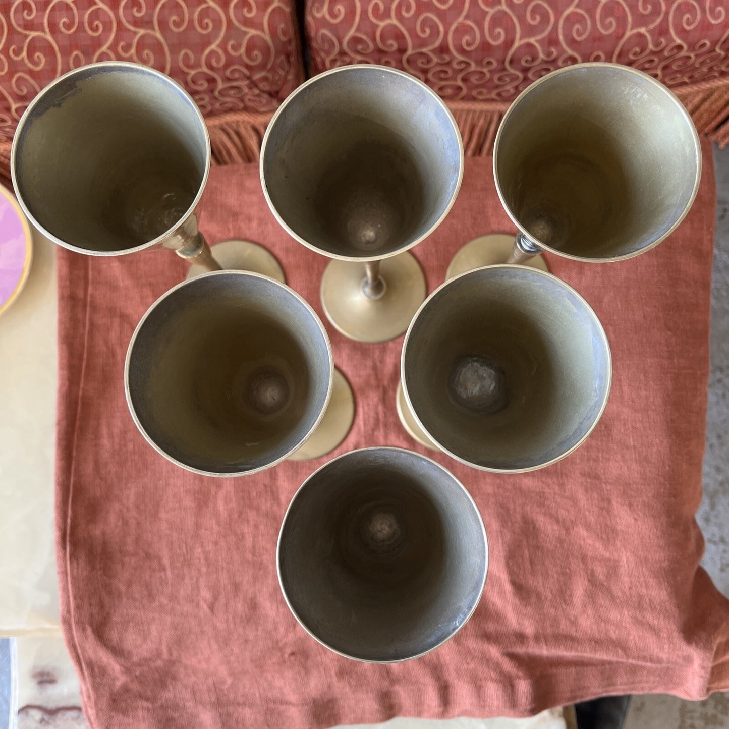 Lot De 6 Coupes À Champagne En Laiton