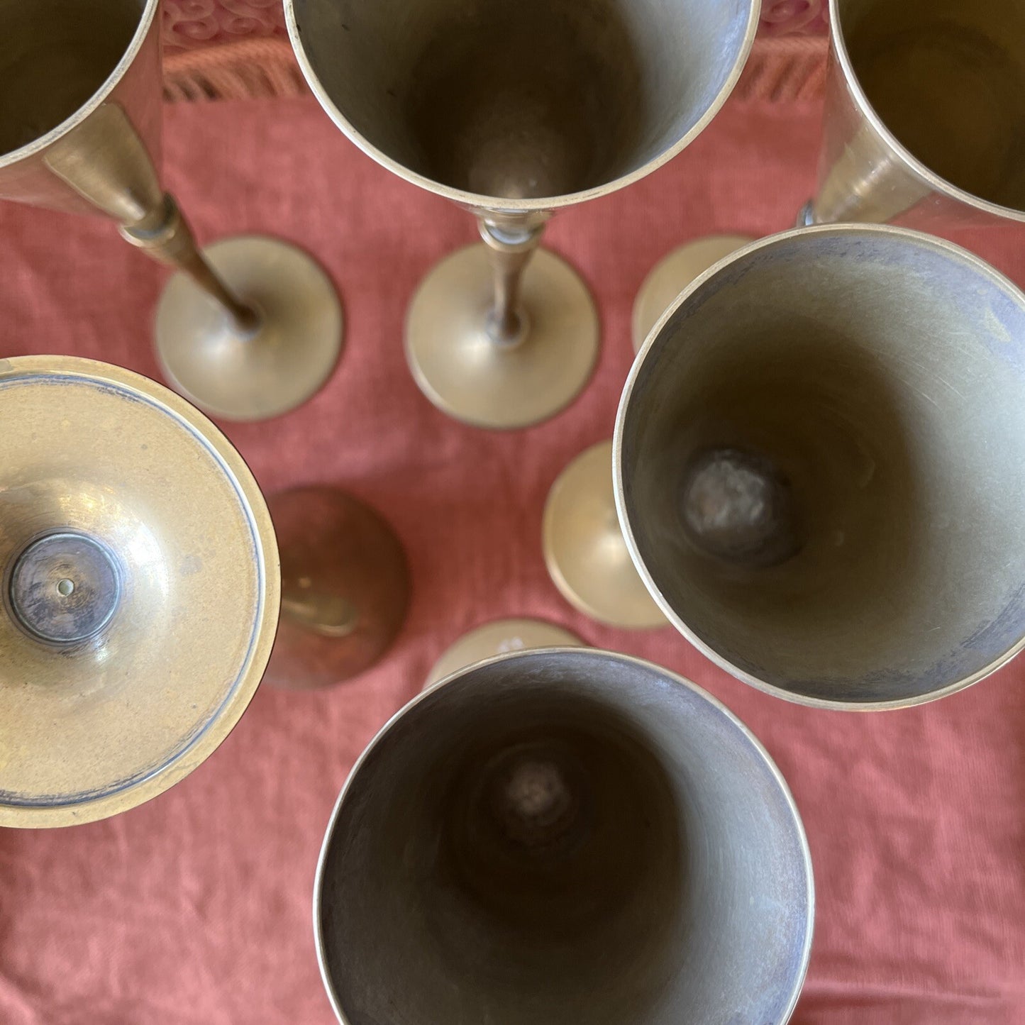Lot De 6 Coupes À Champagne En Laiton