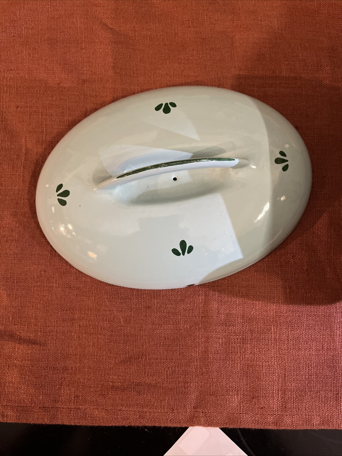 Plat Ovale Casserole Dru Hollande Tulipe En Fonte Émaillé