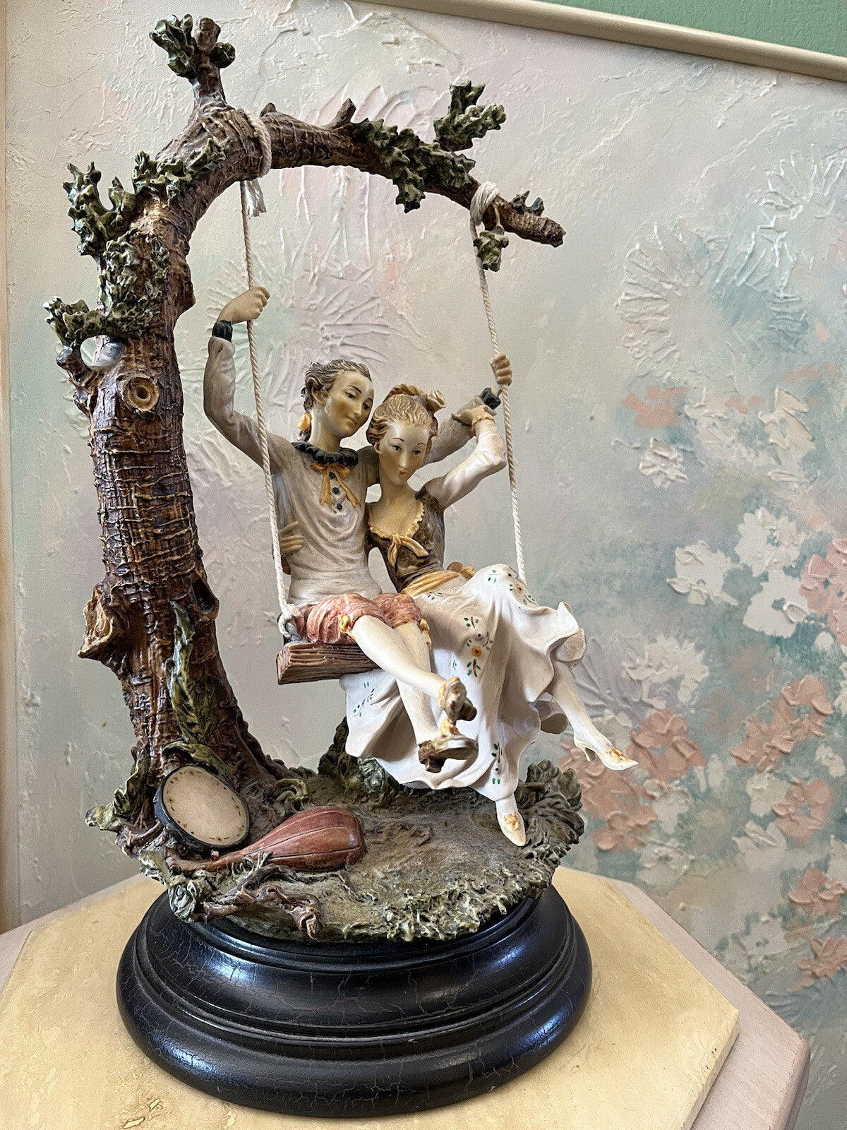 Figurine Capodimonte Couple Balançoire D’amour