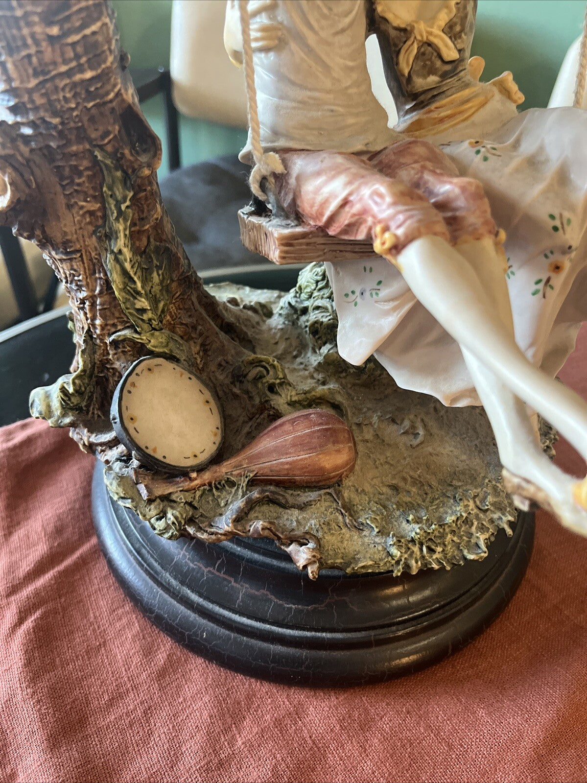 Figurine Capodimonte Couple Balançoire D’amour