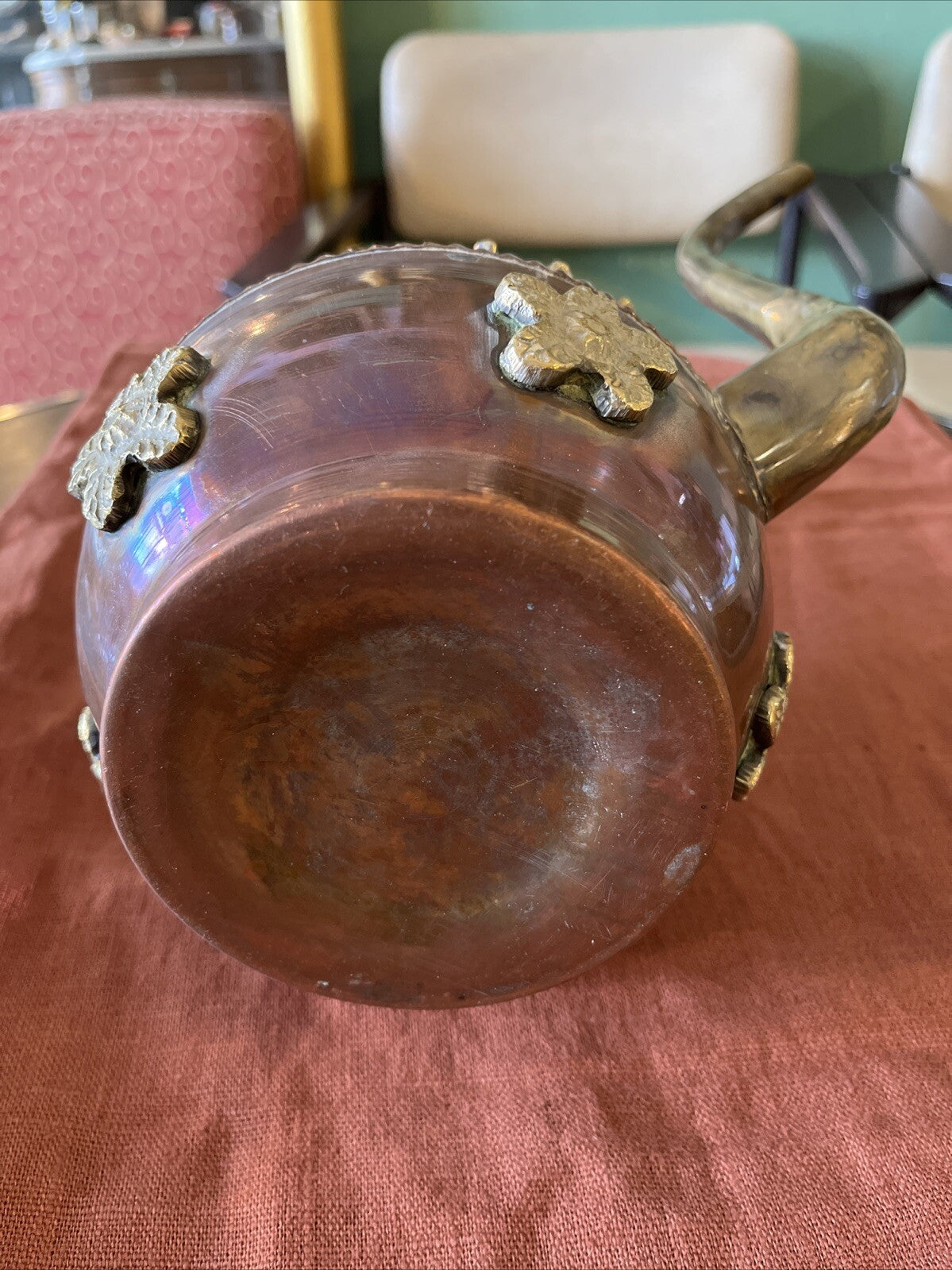 Ancienne Théière En Cuivre Orientale