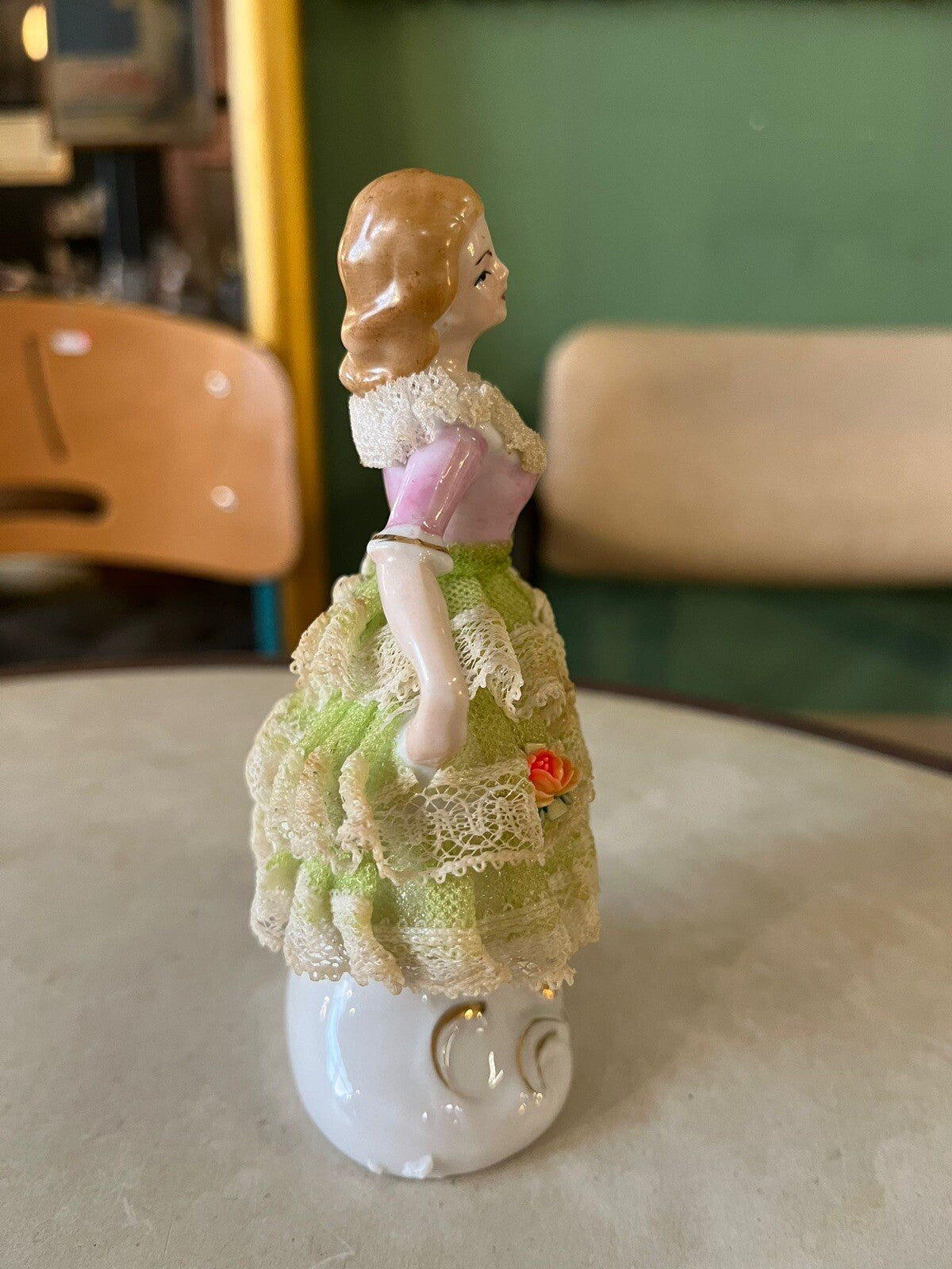 Figurine Dentelle Et Porcelaine Vintage Fabriqué Au Japon