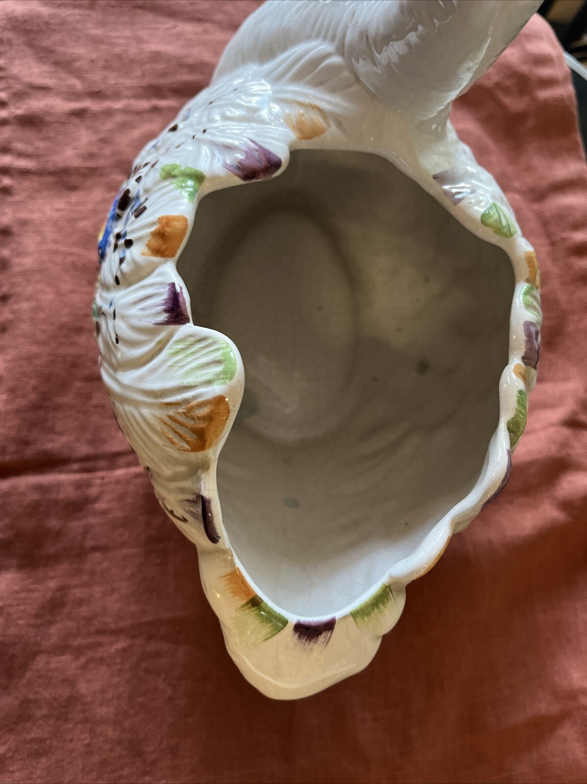 Cache pot Cygne en céramique de Bassano, Italie, Circa 1970
