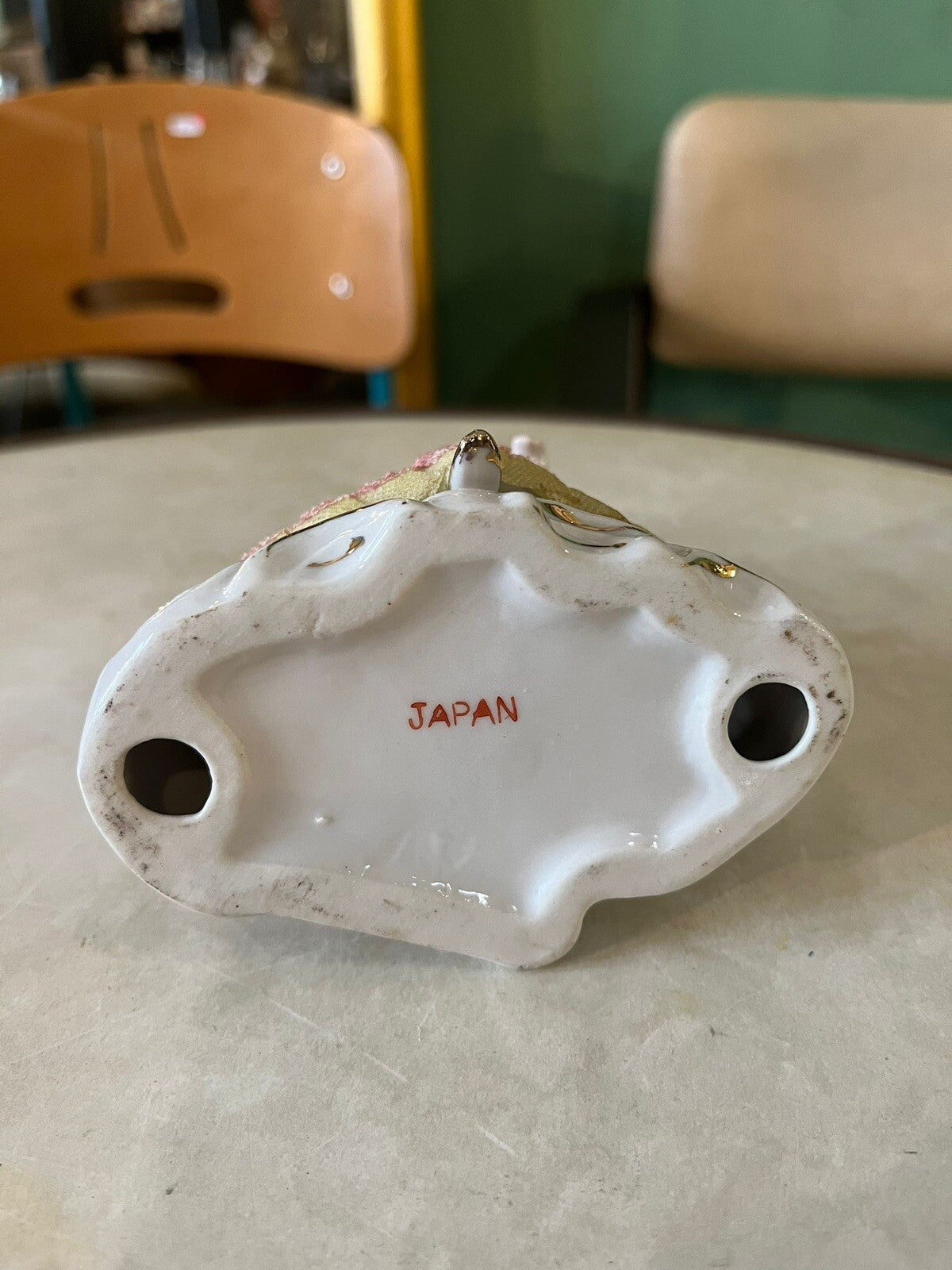 Figurine En Porcelaine Et Dentelle Vintage Fabriquée Au Japon
