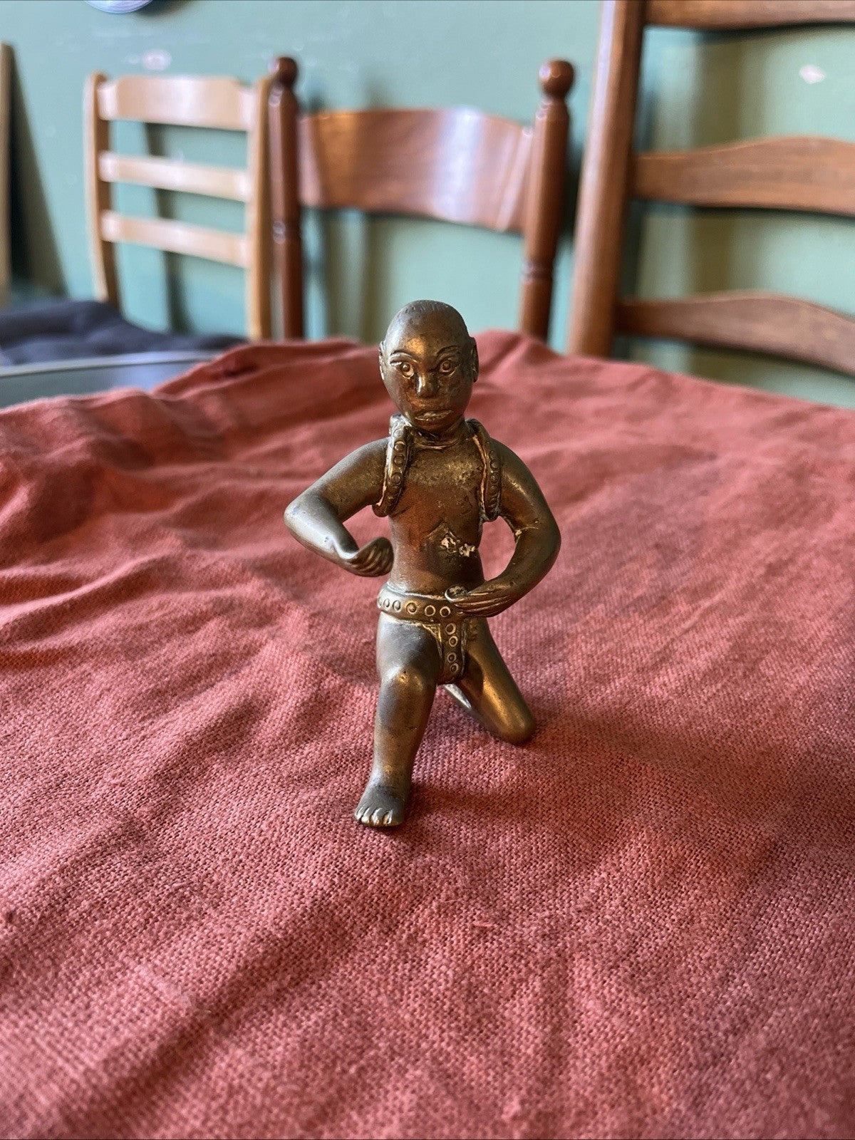 Petit Bronze Homme Asiatique XXÈME Siècle