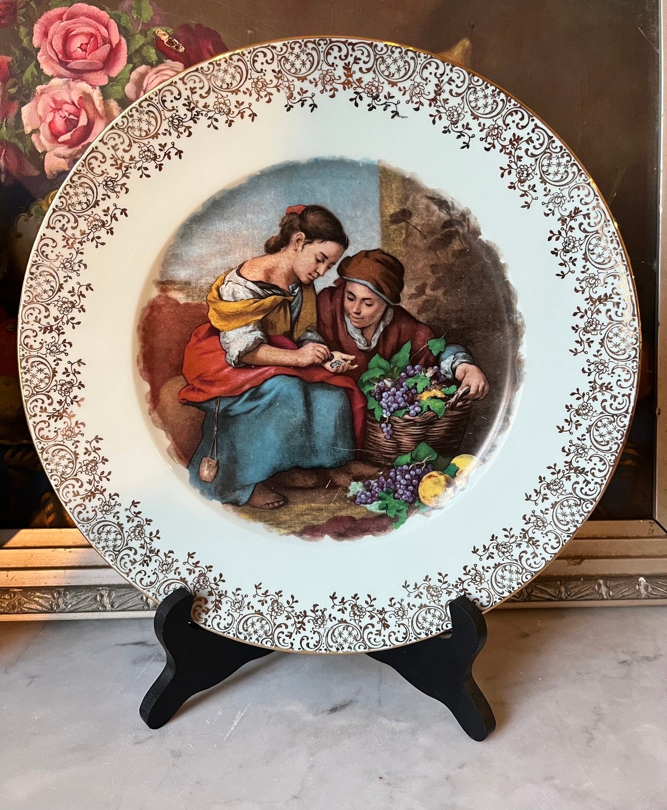 Lot de 4 assiettes décoratives Limoges