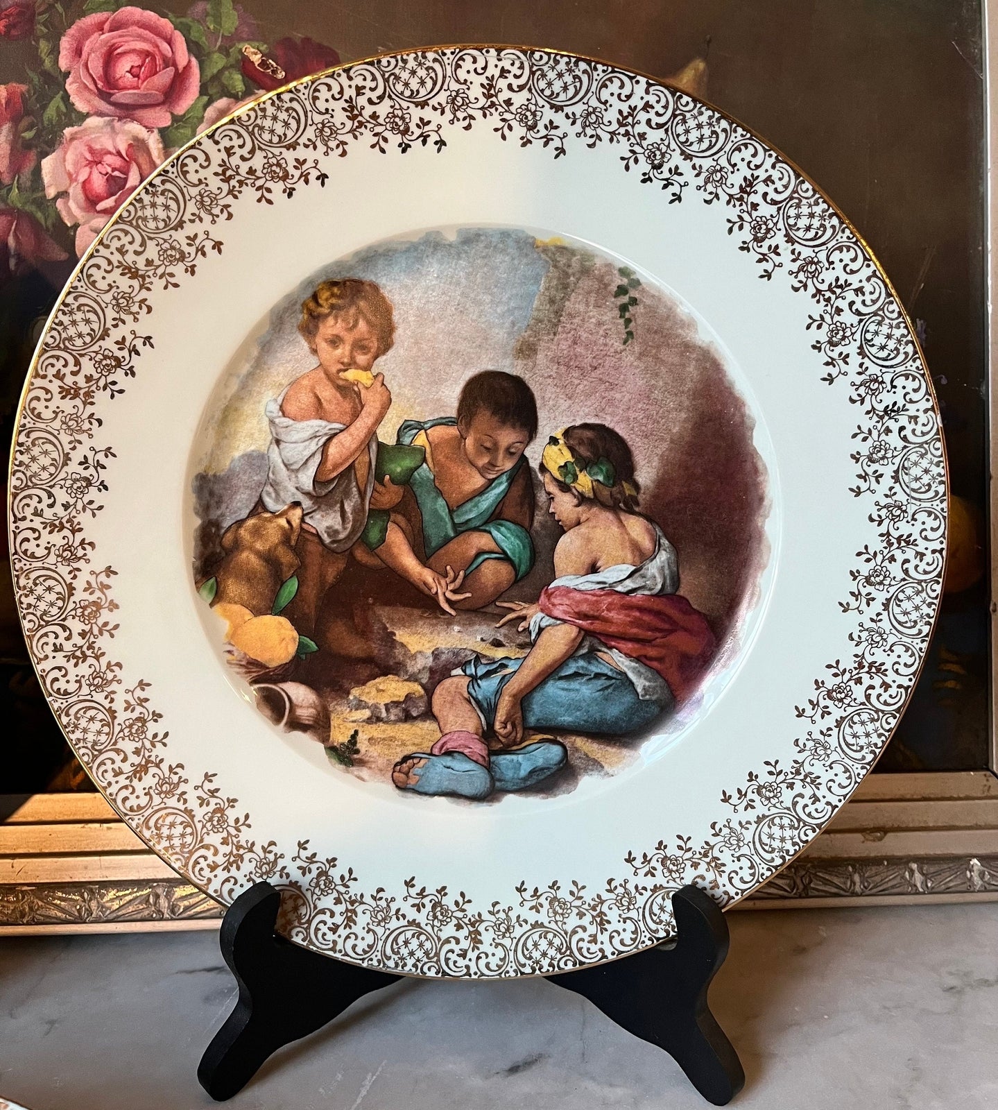 Lot de 4 assiettes décoratives Limoges
