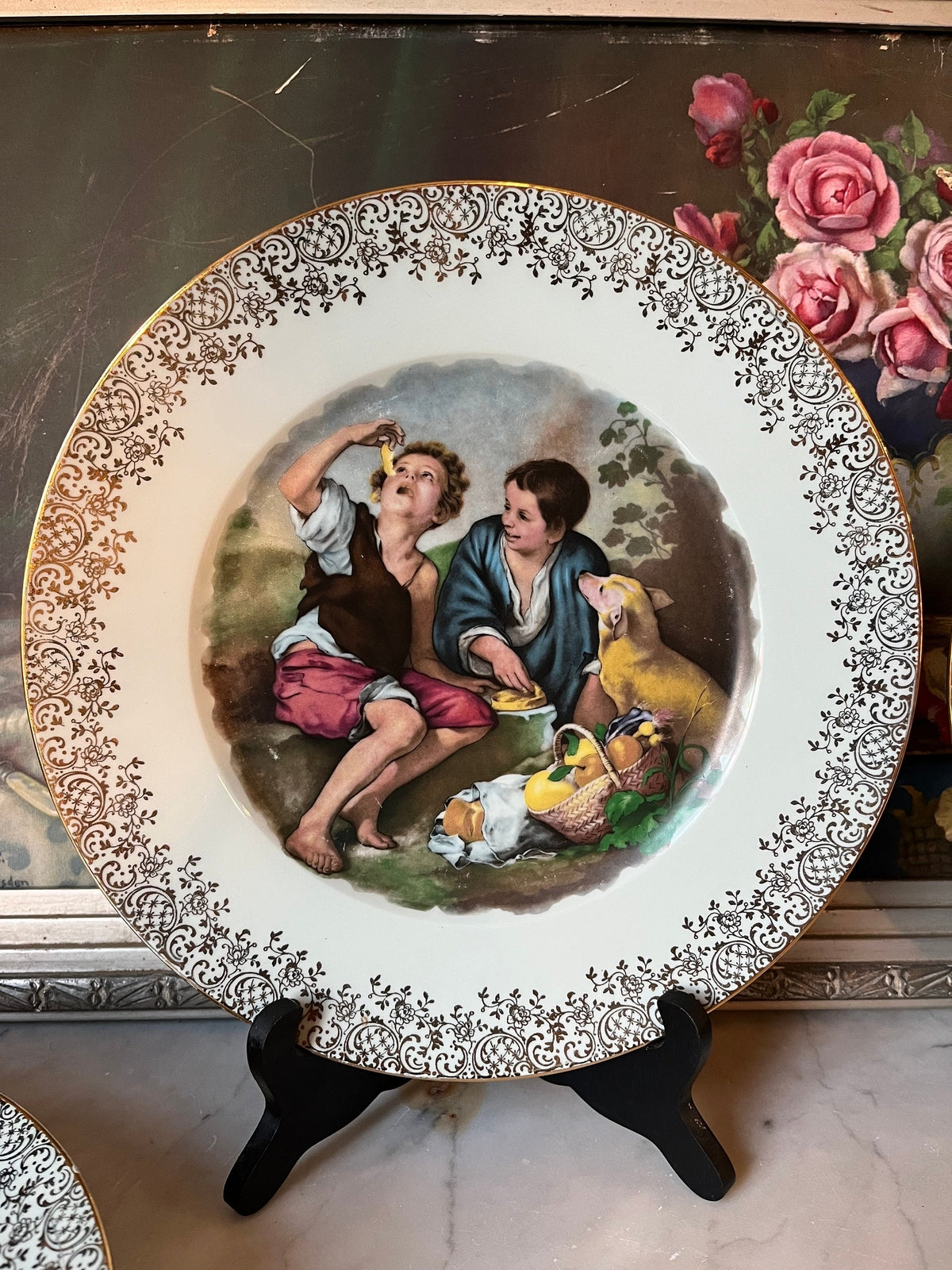 Lot de 4 assiettes décoratives Limoges