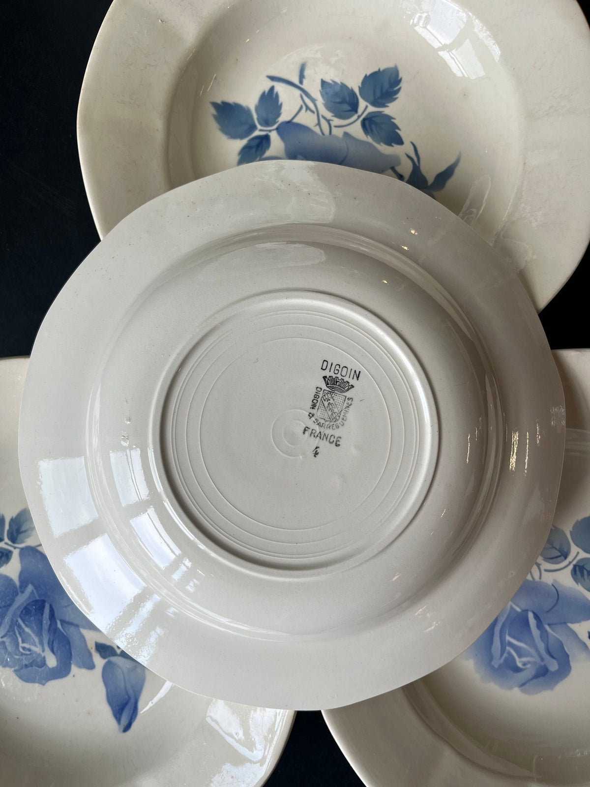 Lot de 16 assiettes (10 plates/6 creuses) Digoin Sarreguemines France