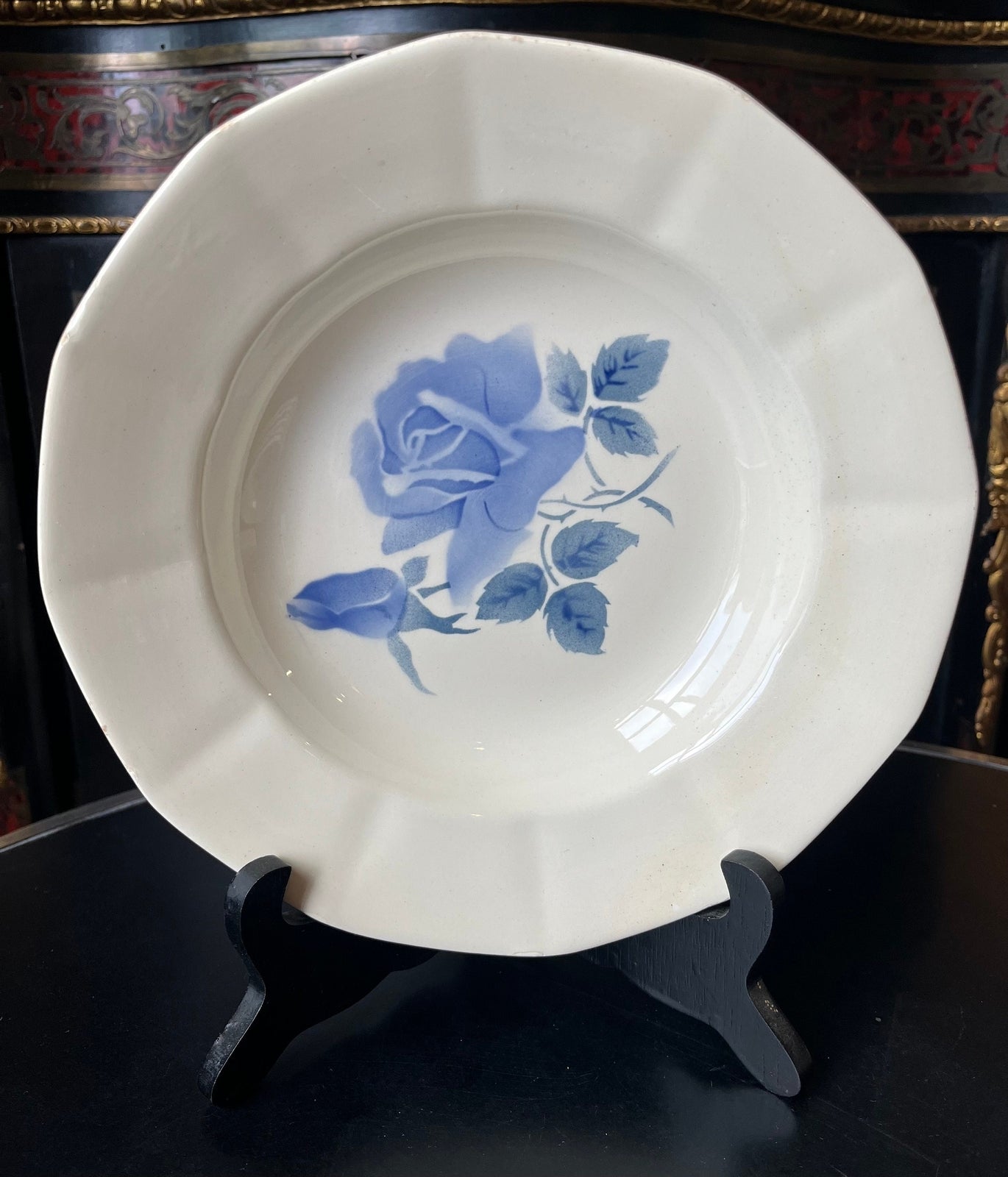 Lot de 16 assiettes (10 plates/6 creuses) Digoin Sarreguemines France