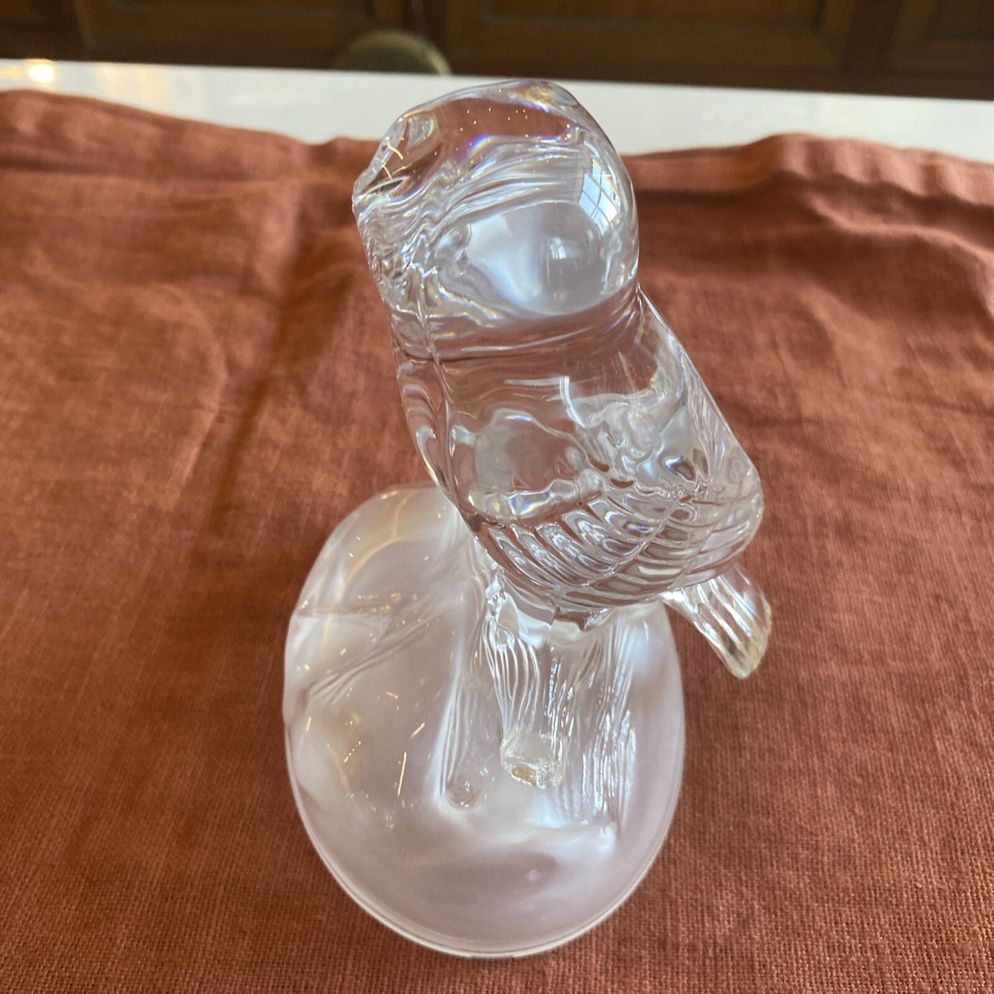 Presse Papier En Cristal Chouette