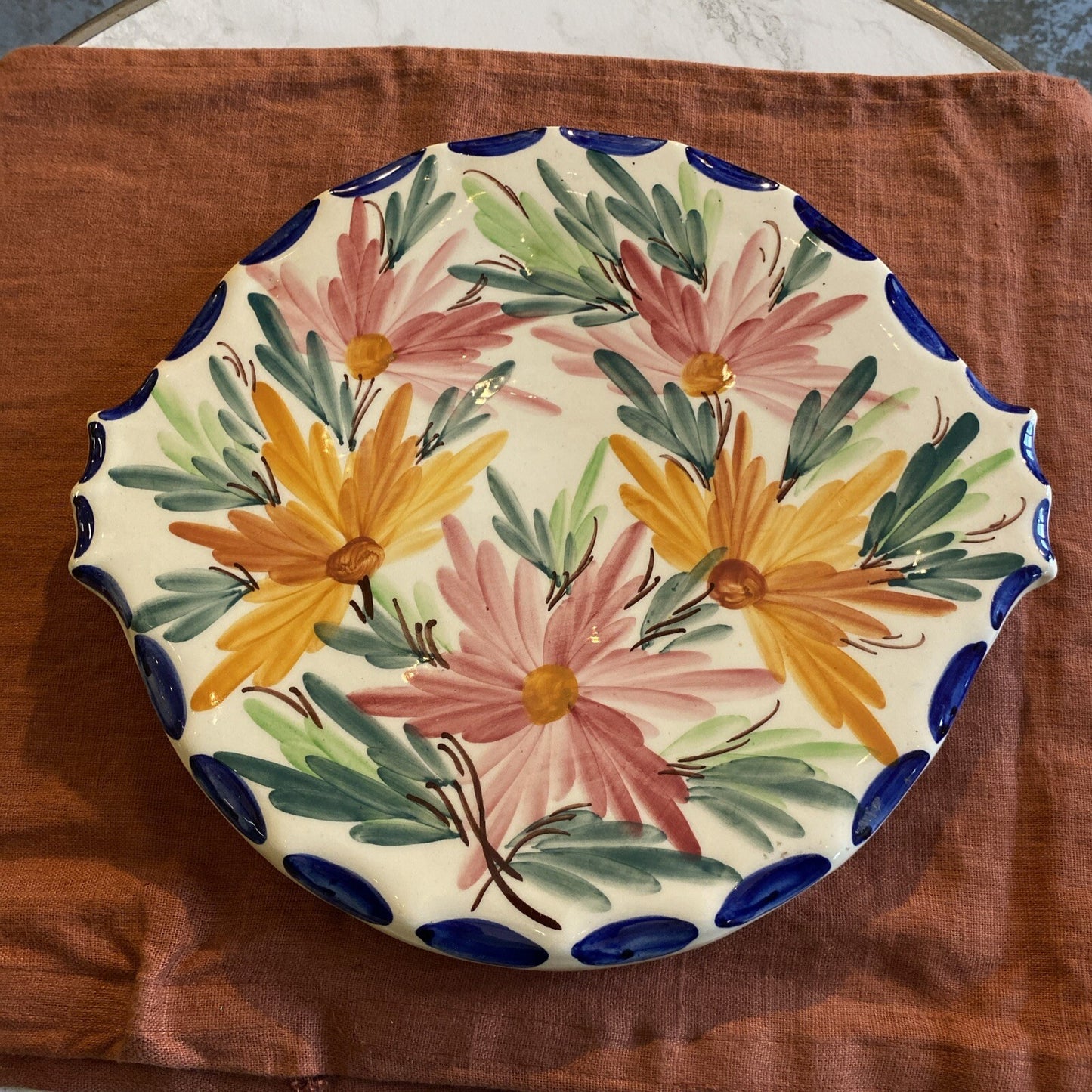 Dessous De Plat Décor Main En Faïence