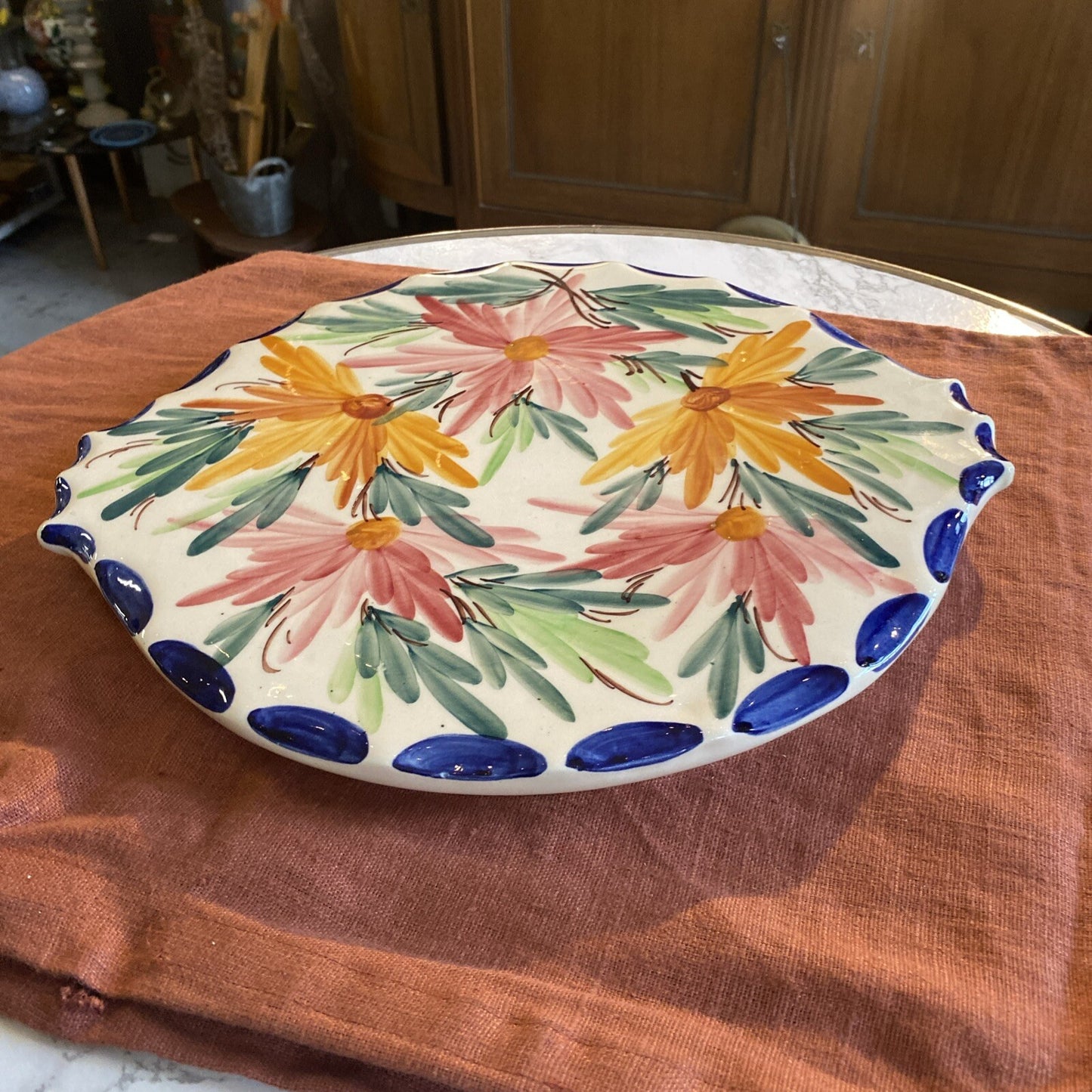 Dessous De Plat Décor Main En Faïence