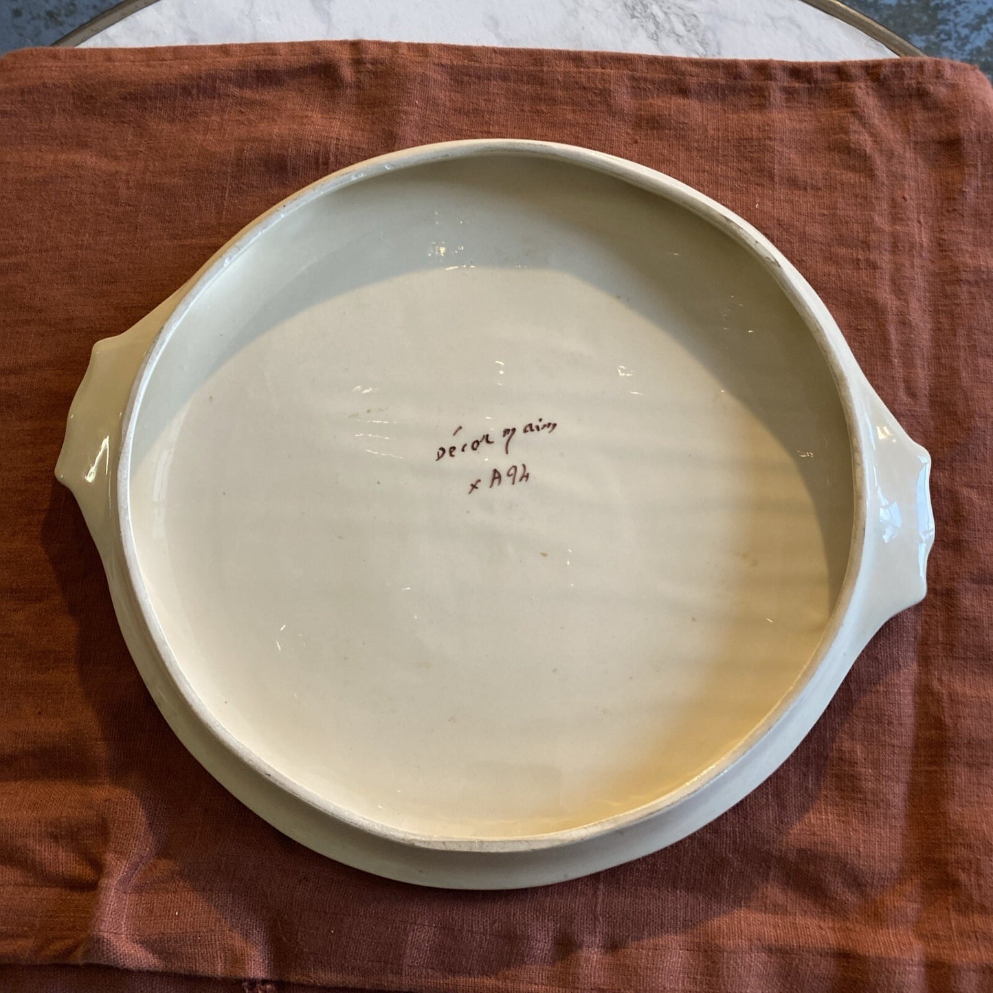 Dessous De Plat Décor Main En Faïence