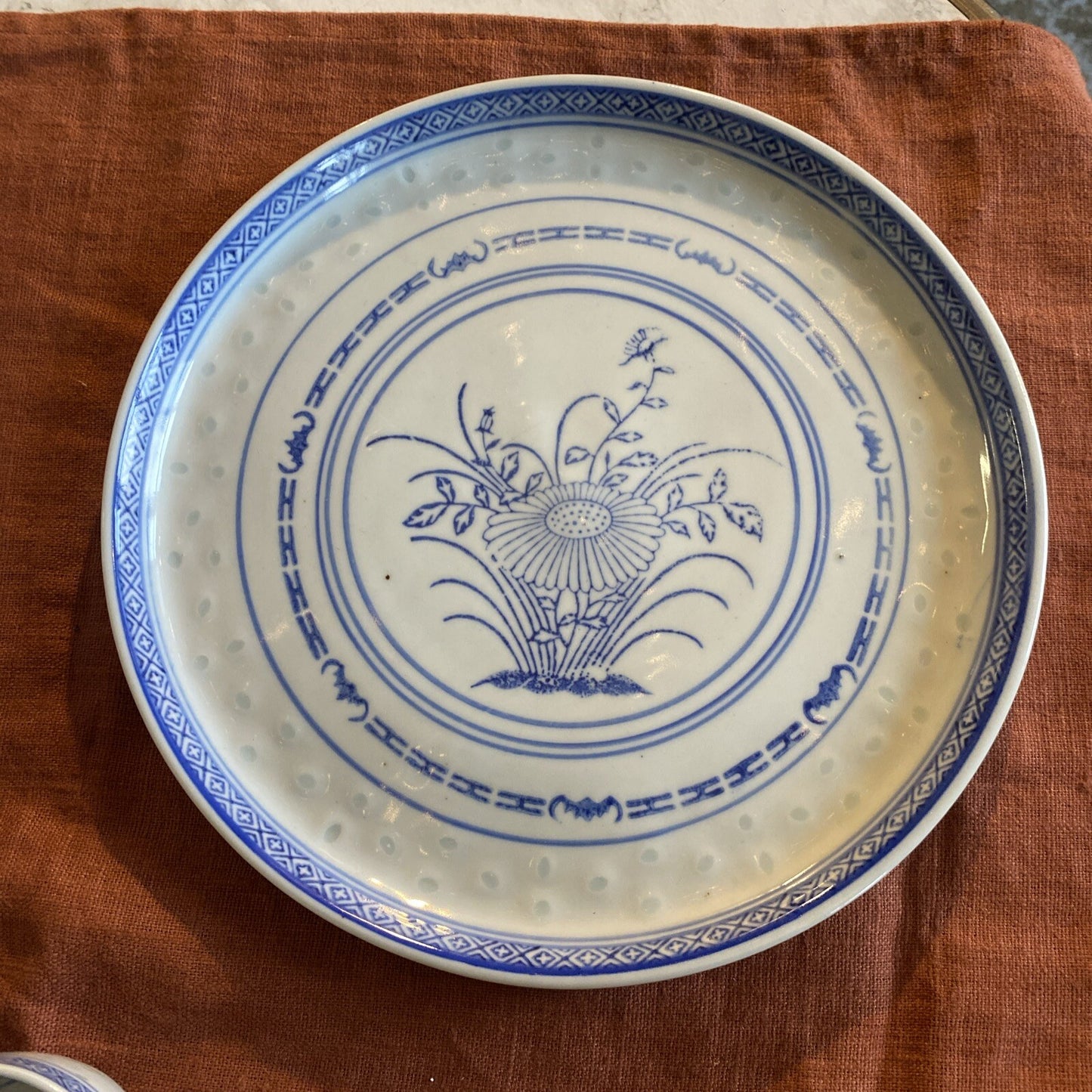 Service A Thé En Porcelaine Chinoise Bleu Et Blanc