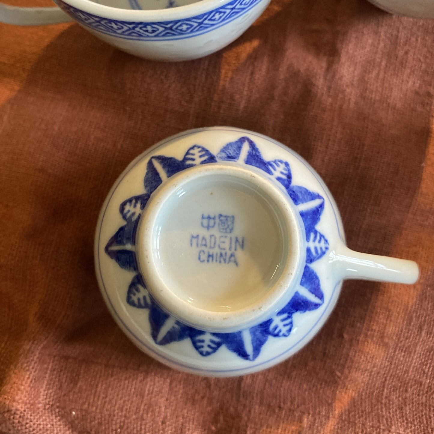 Service A Thé En Porcelaine Chinoise Bleu Et Blanc