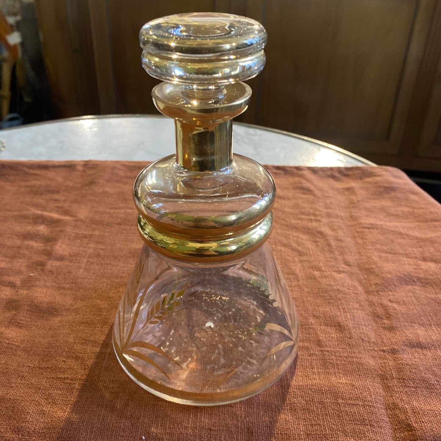 Carafe A Liqueur En Verre Doré
