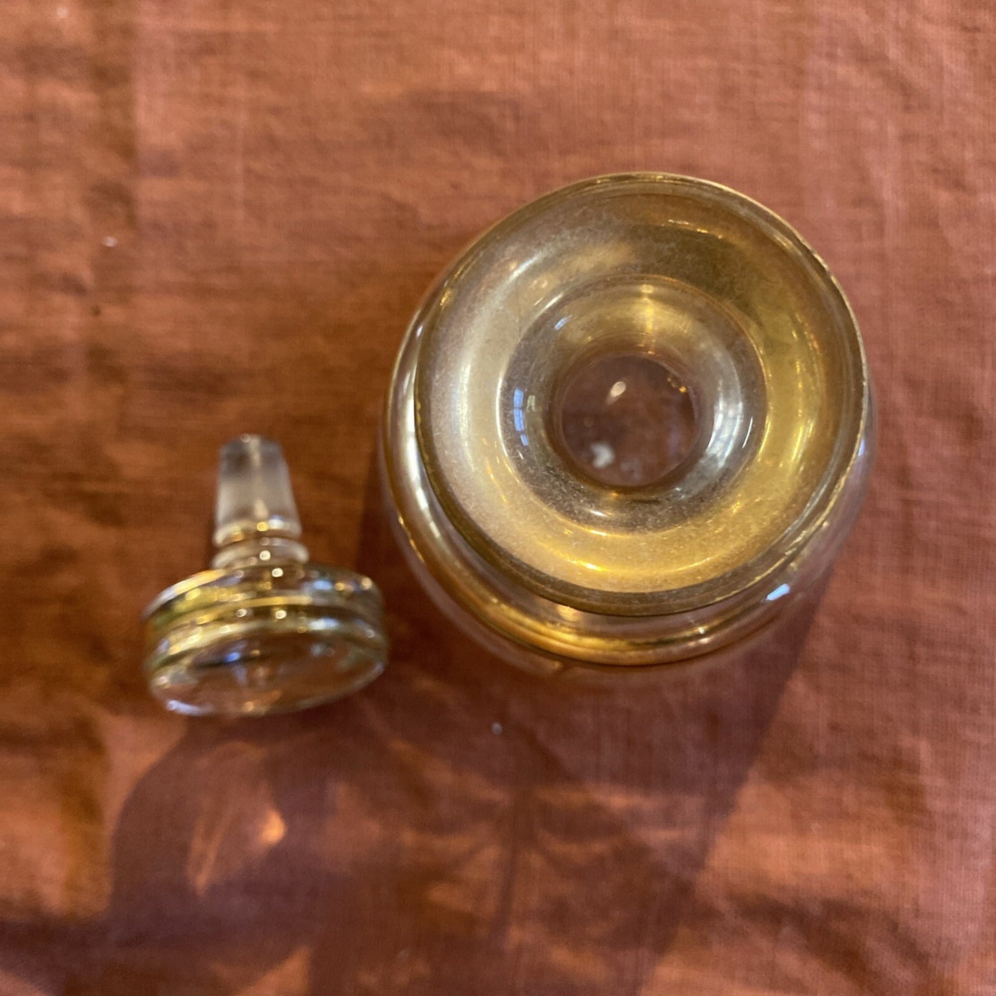 Carafe A Liqueur En Verre Doré