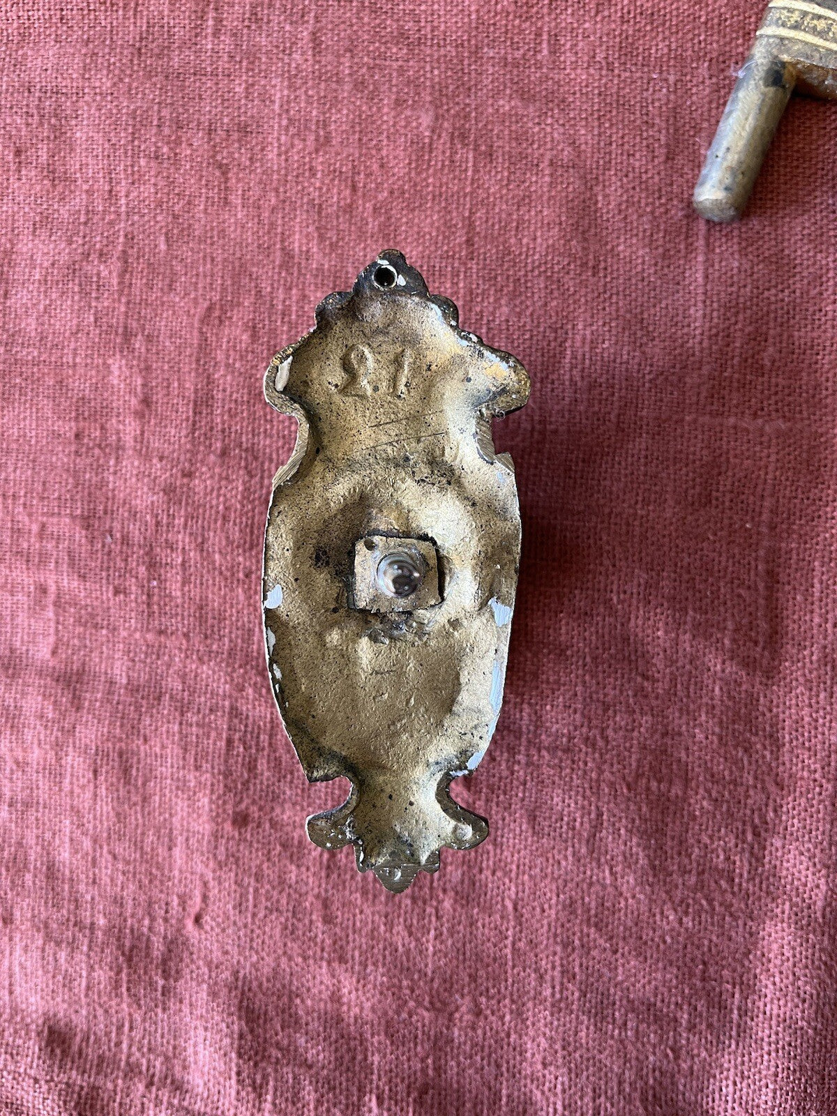 Applique murale double en bronze doré, style Louis XV Bougie/pique Cierge