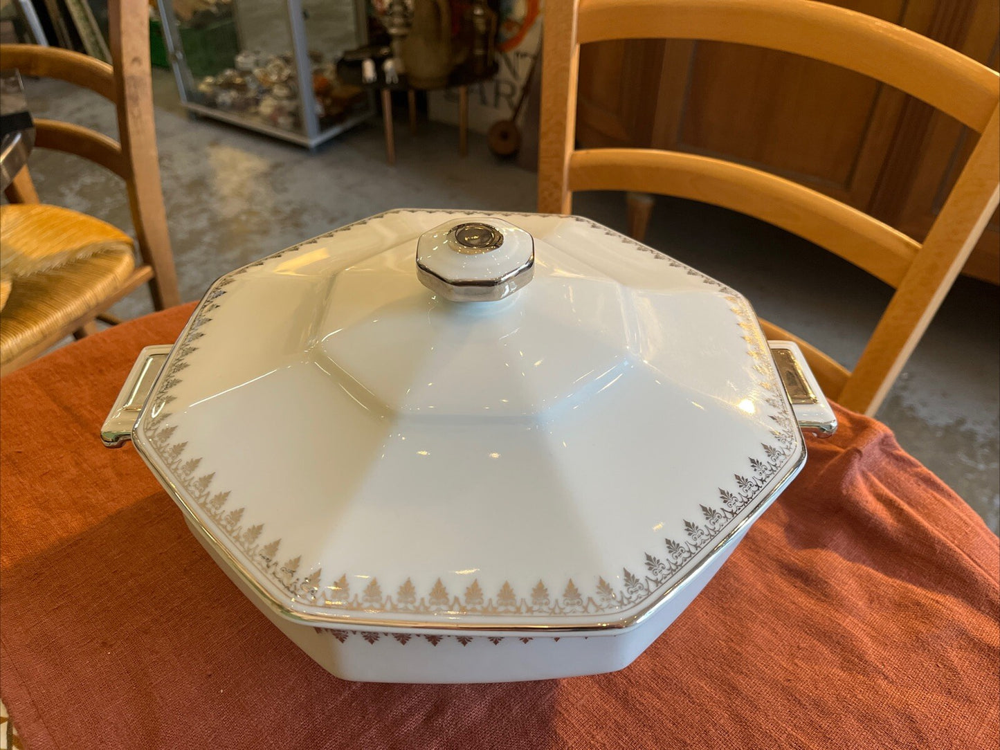 Soupière Porcelaine De Limoges Art Deco