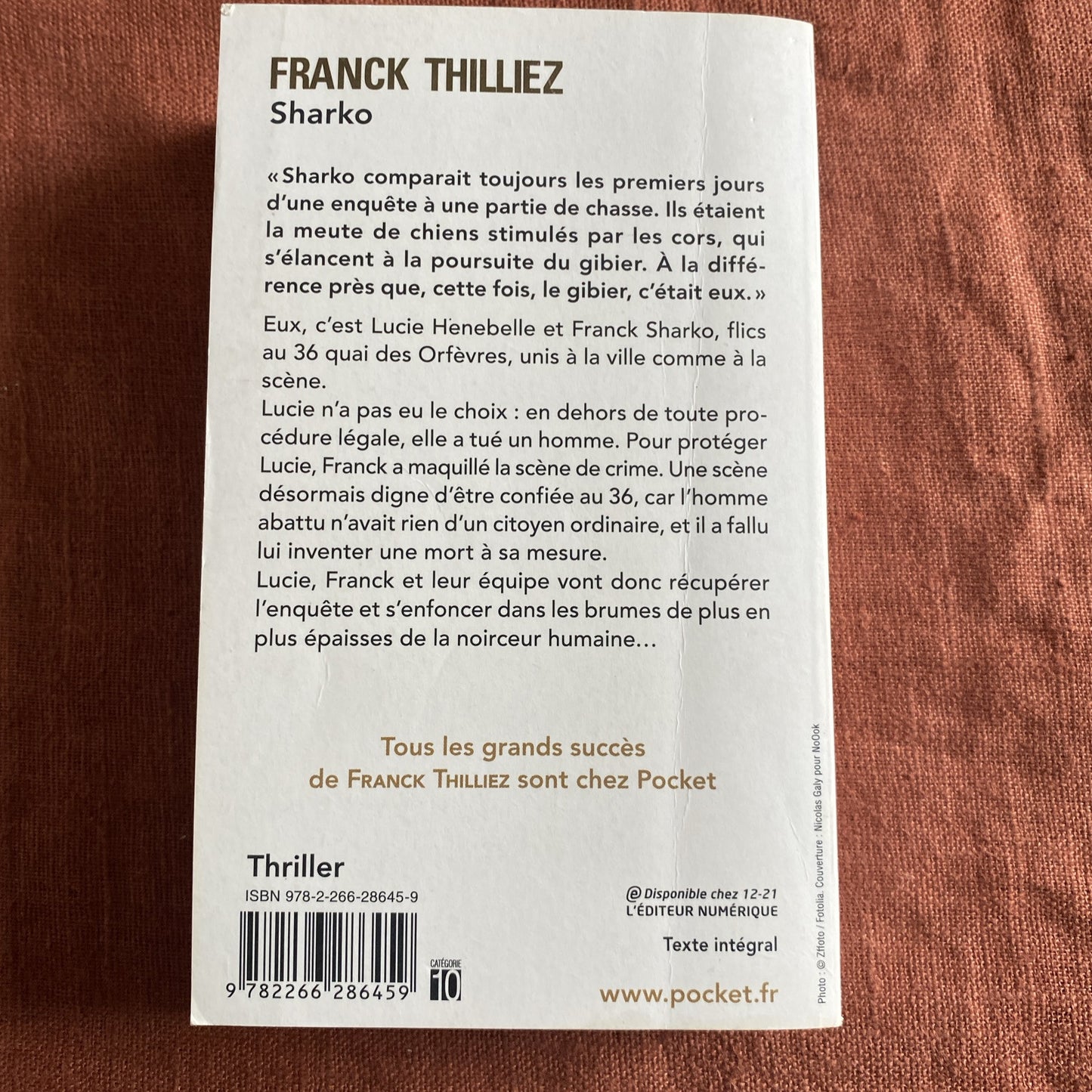 FRANCK THILLIEZ / sharko / pocket - livre -