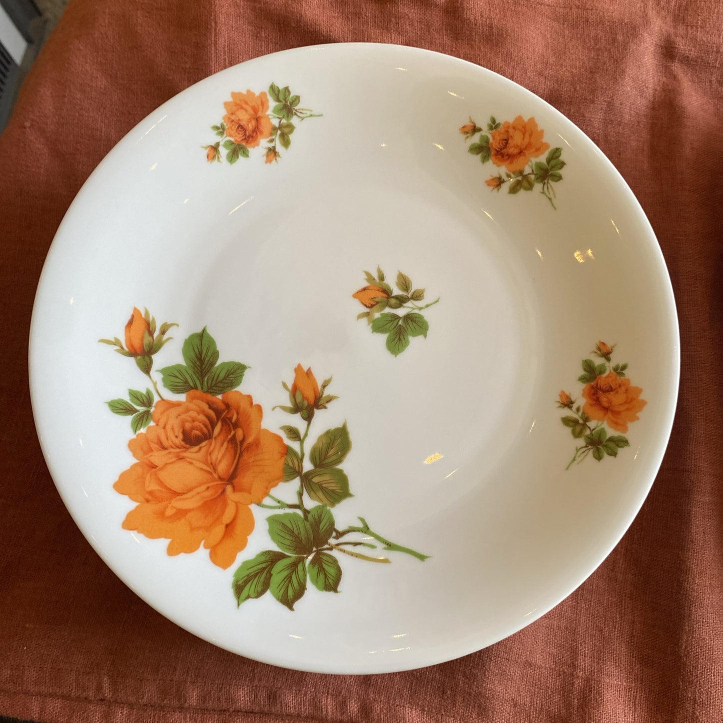 8 Assiettes Et 1 Plat Oval Porcelaine De Limoges Décor Floral