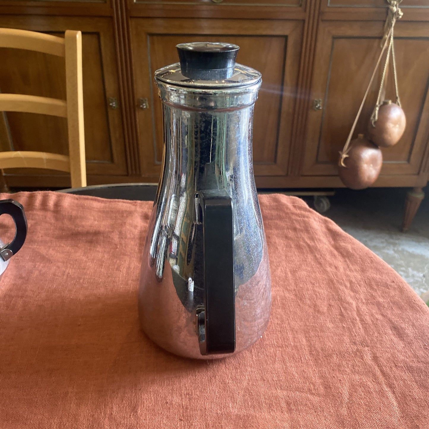 Service A Café Vintage En Métal Argenté